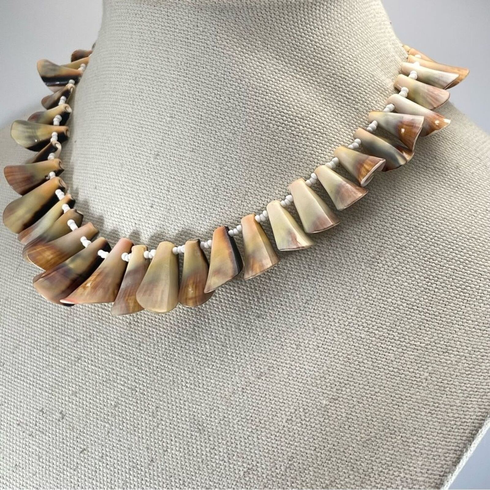 Vintage Twisted Shell Handmade Artisan Statement … - image 3