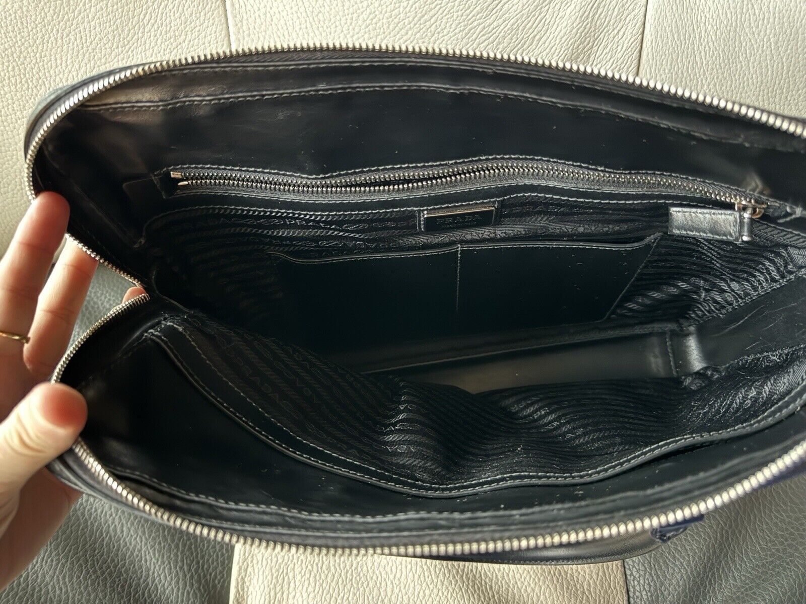 Prada Briefcase Black Leather - image 4