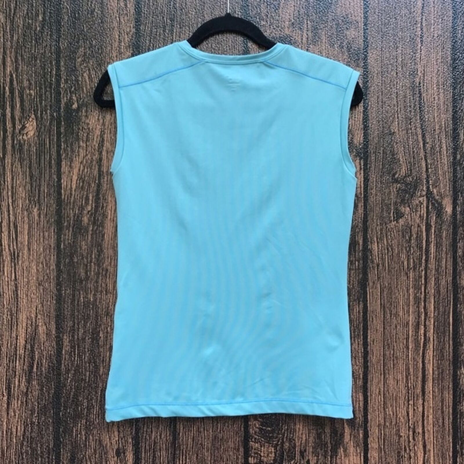 Alo Coolfit V Neck Teal Tank Zip Pocket Yoga Acti… - image 10