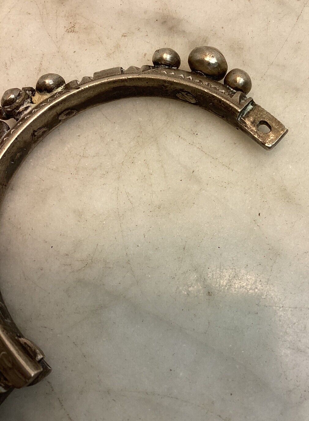 Antique Vintage Morocco Silver Mizam Bangle Brace… - image 15