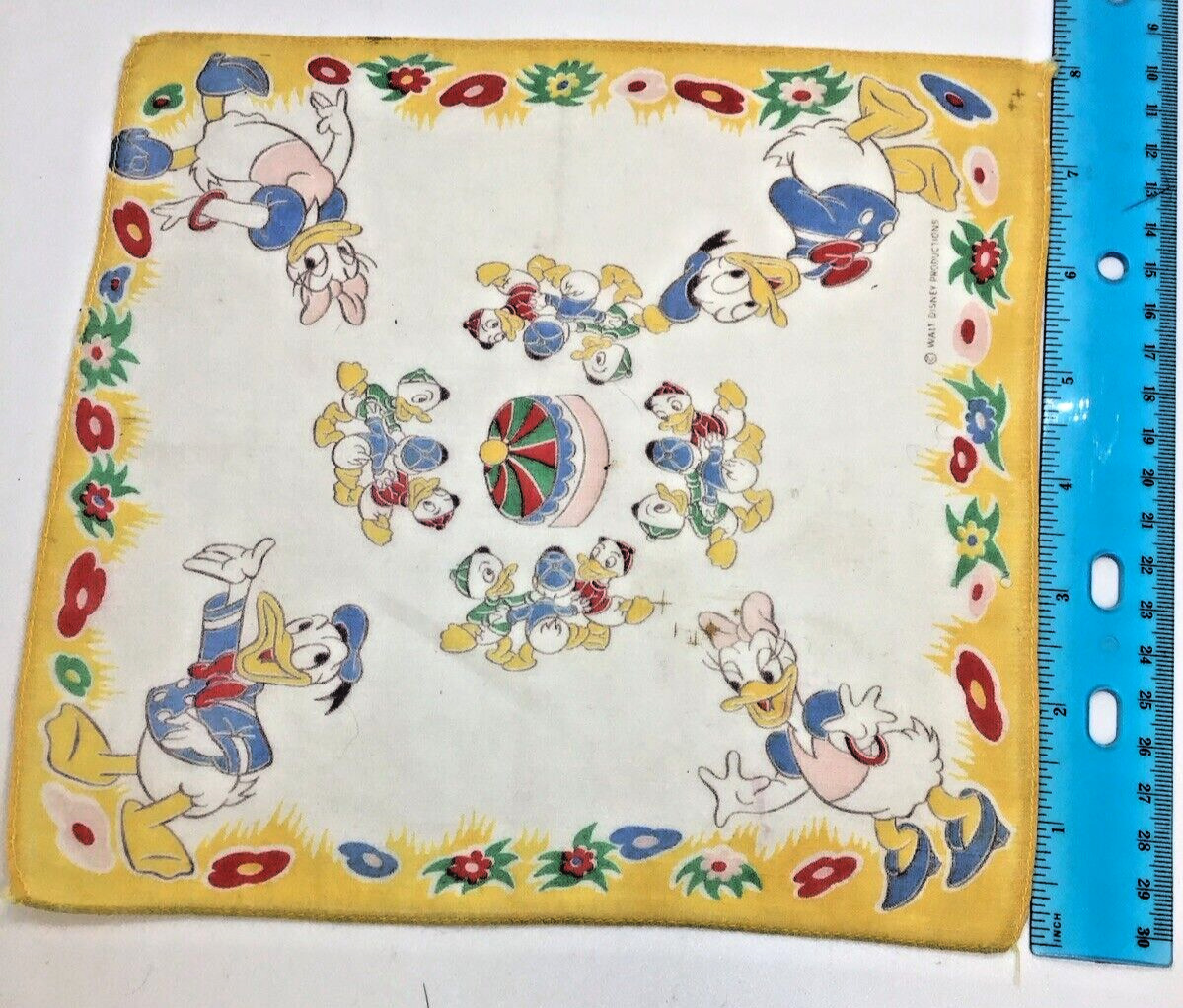 Vintage Donald Duck Daisy Handkerchief - image 4