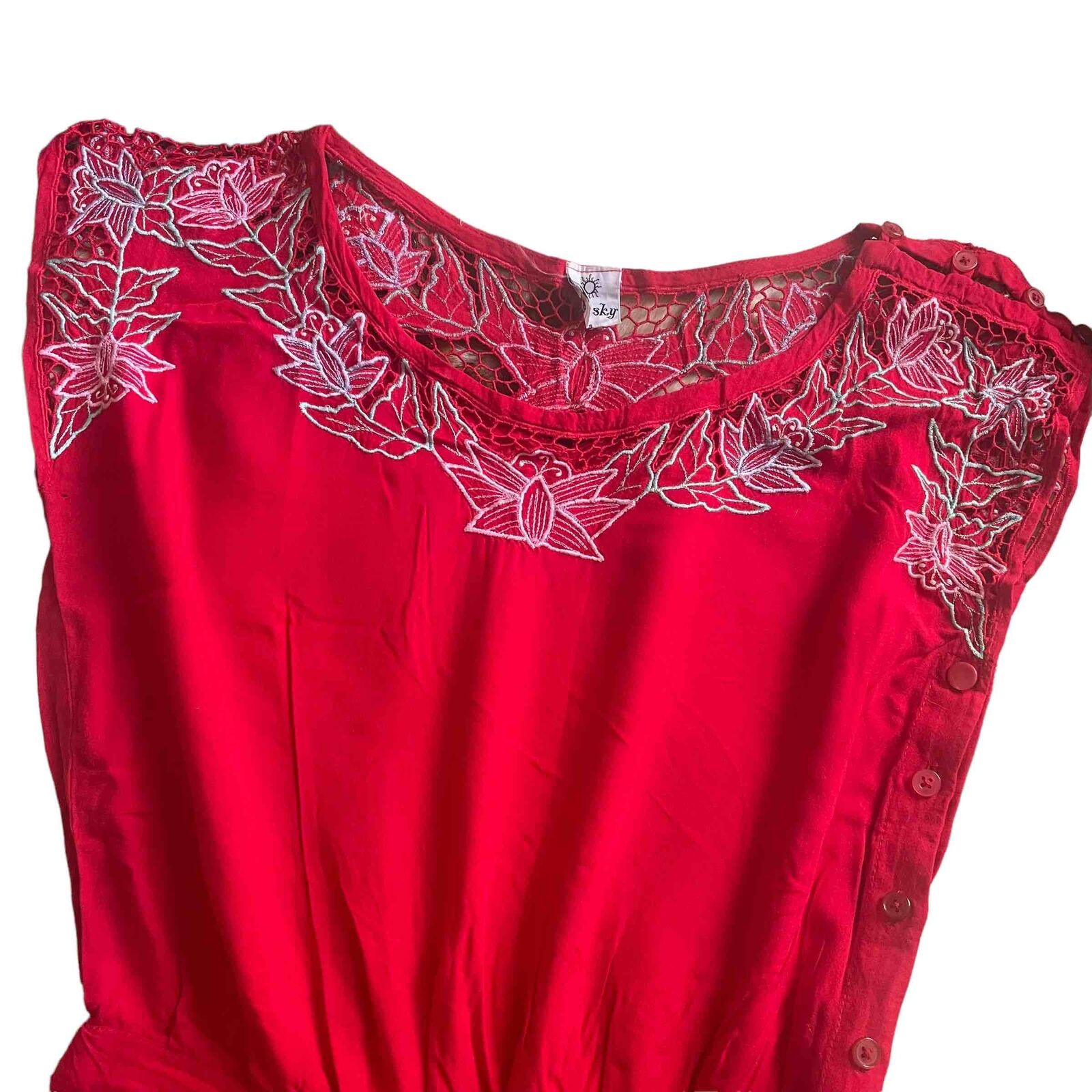 Vintage Bali Sky Red Romper size s - image 2