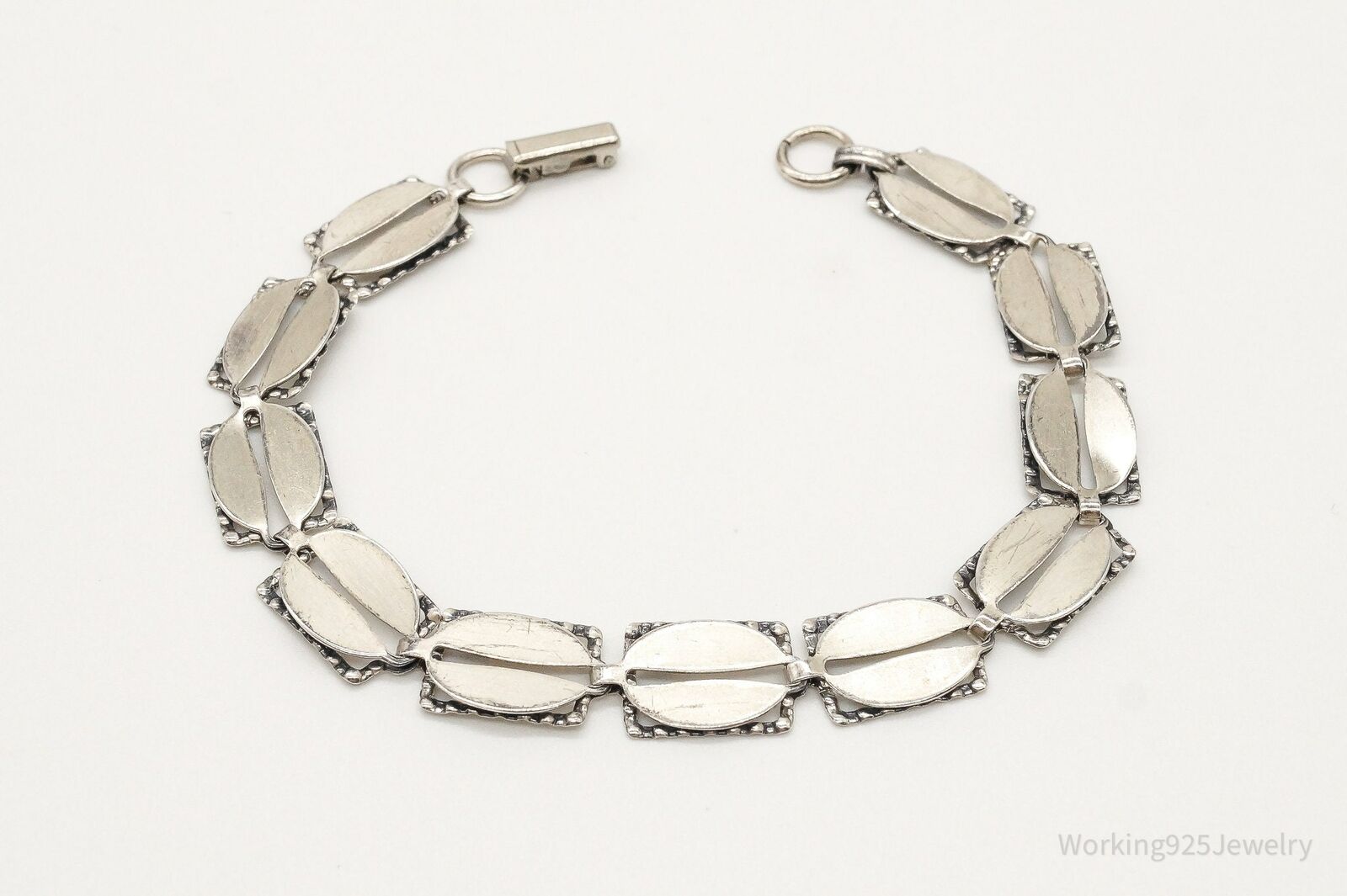 Antique Art Deco Sterling Silver Bracelet - image 2