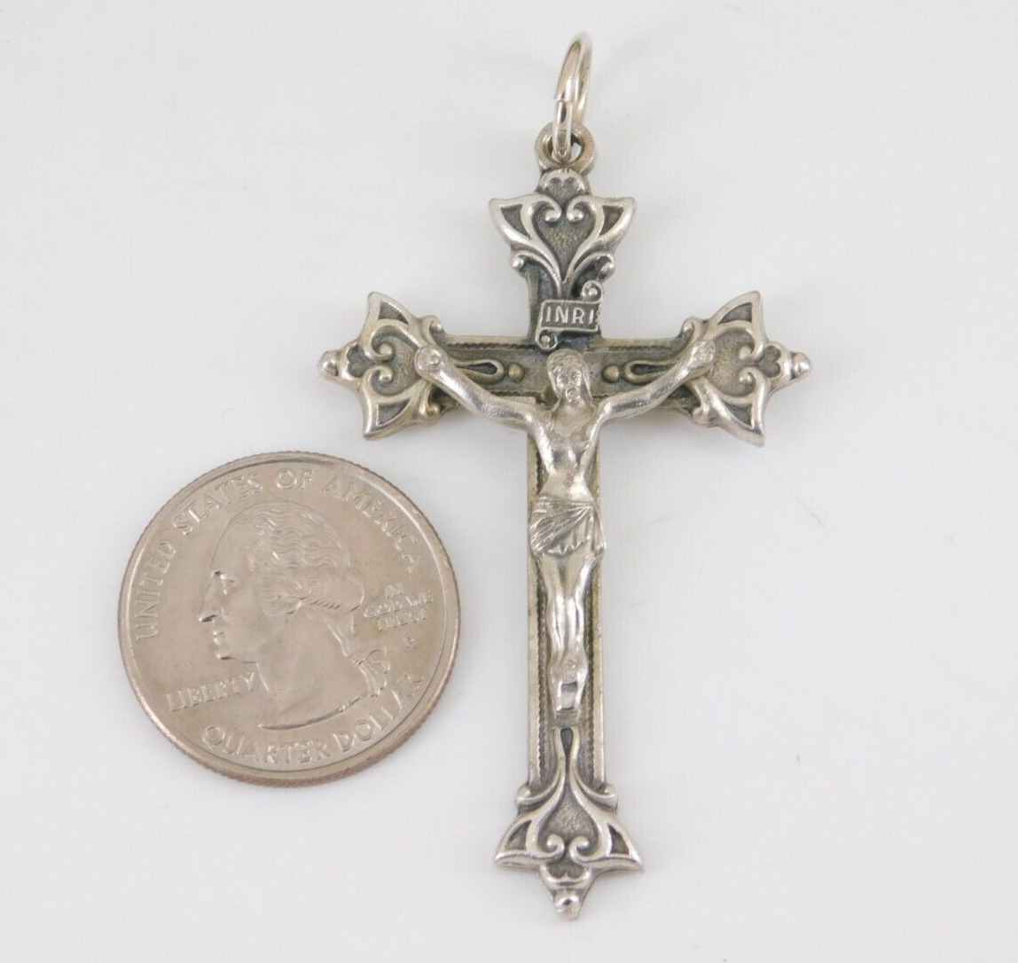 925 Sterling Silver Crucifix Cross Pendant - image 2