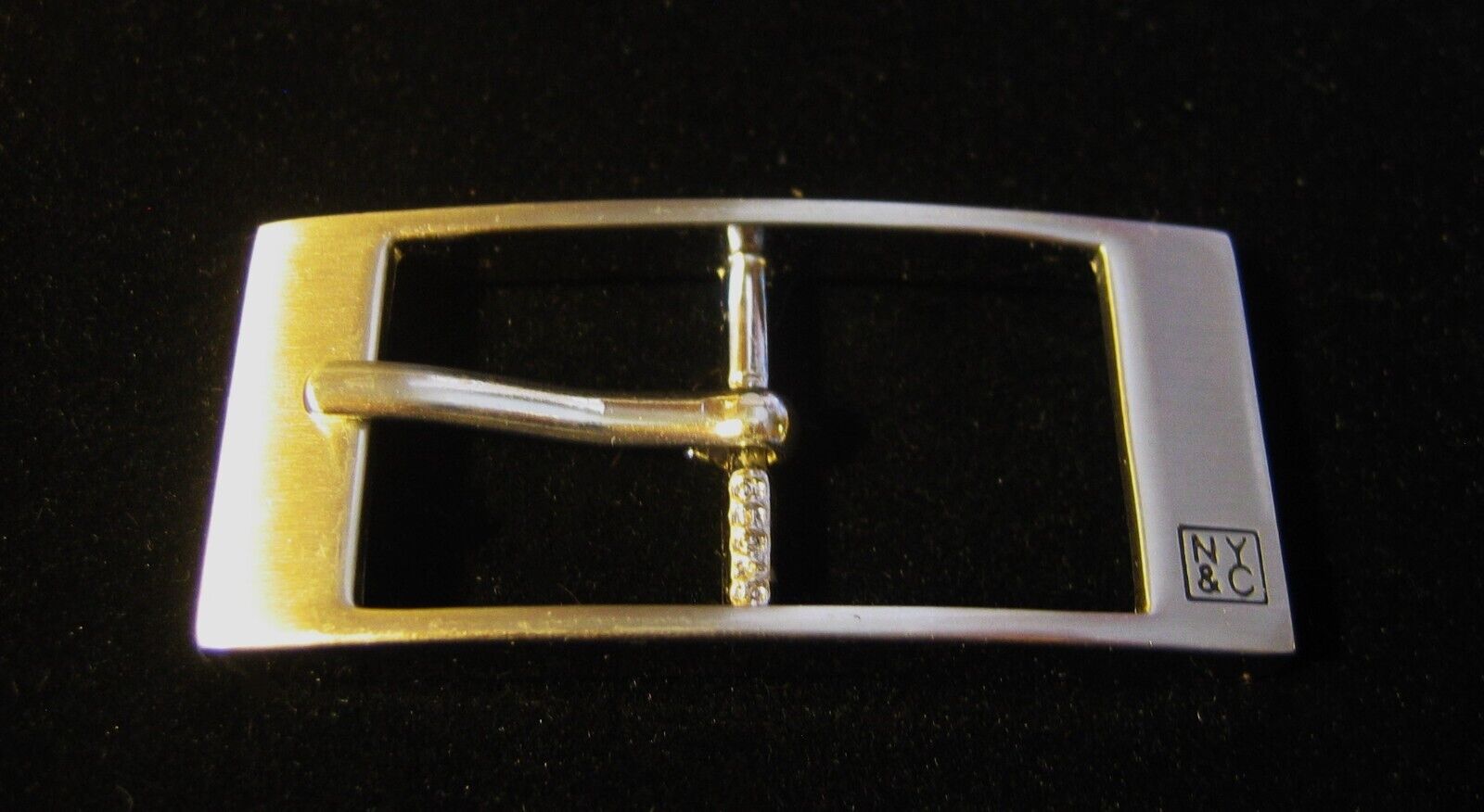 Vintage New York & Co Brushed Chrome Belt Buckle - image 2