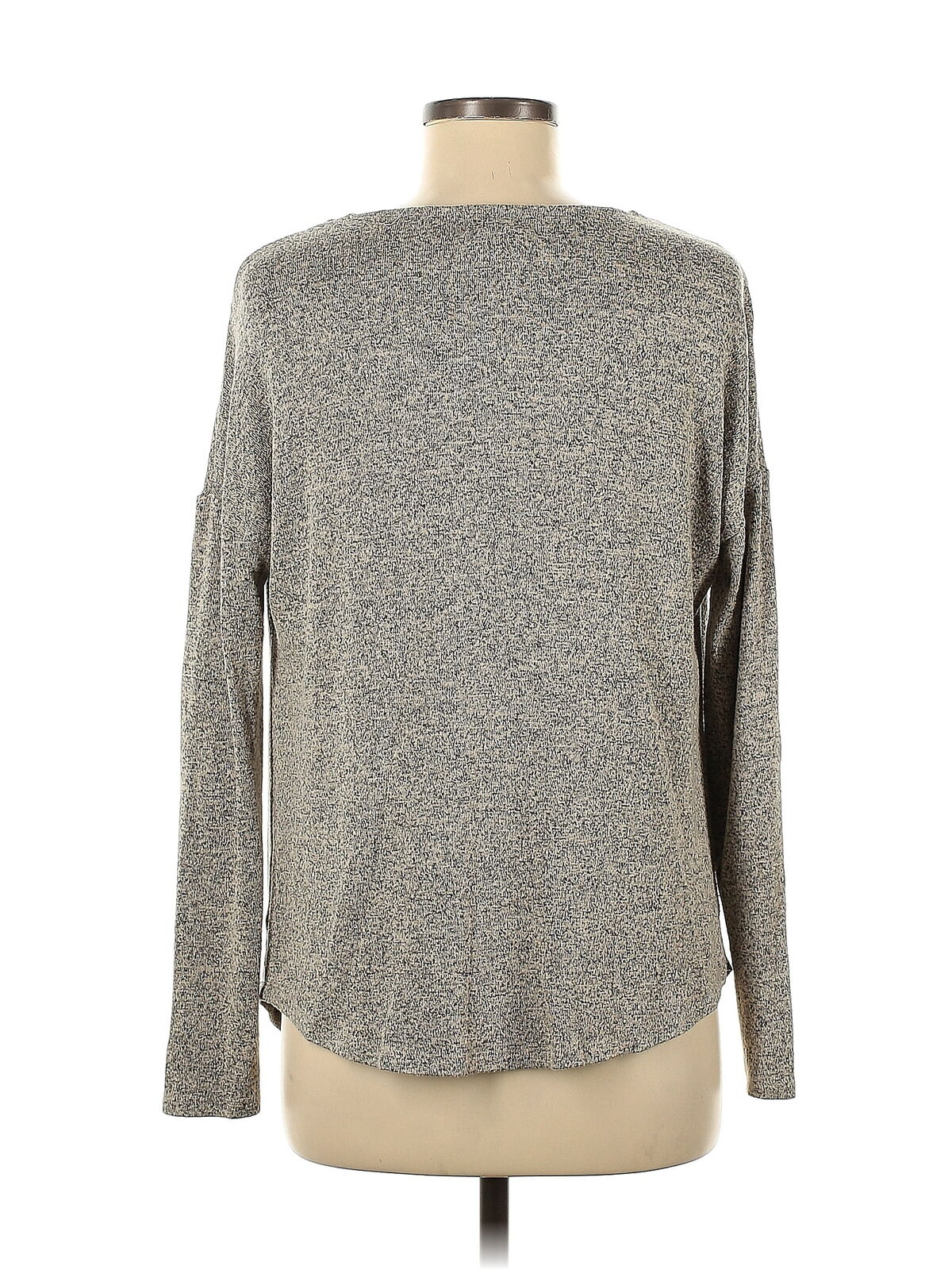 AJ Andrea Jovine Women Silver Long Sleeve Top M - image 2