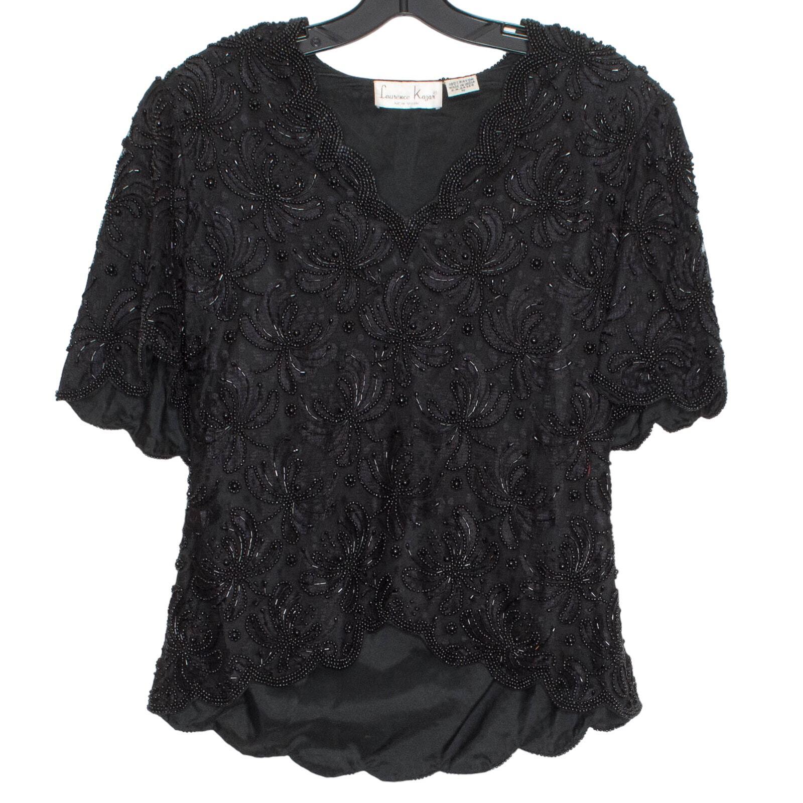 Laurence Kazar Womens Top Vintage Beaded Witchy W… - image 7