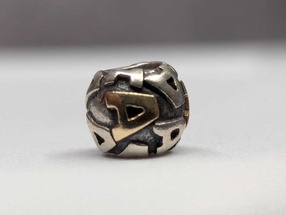 Authentic PANDORA Retired SS/14K Two-Toned Charm … - image 4