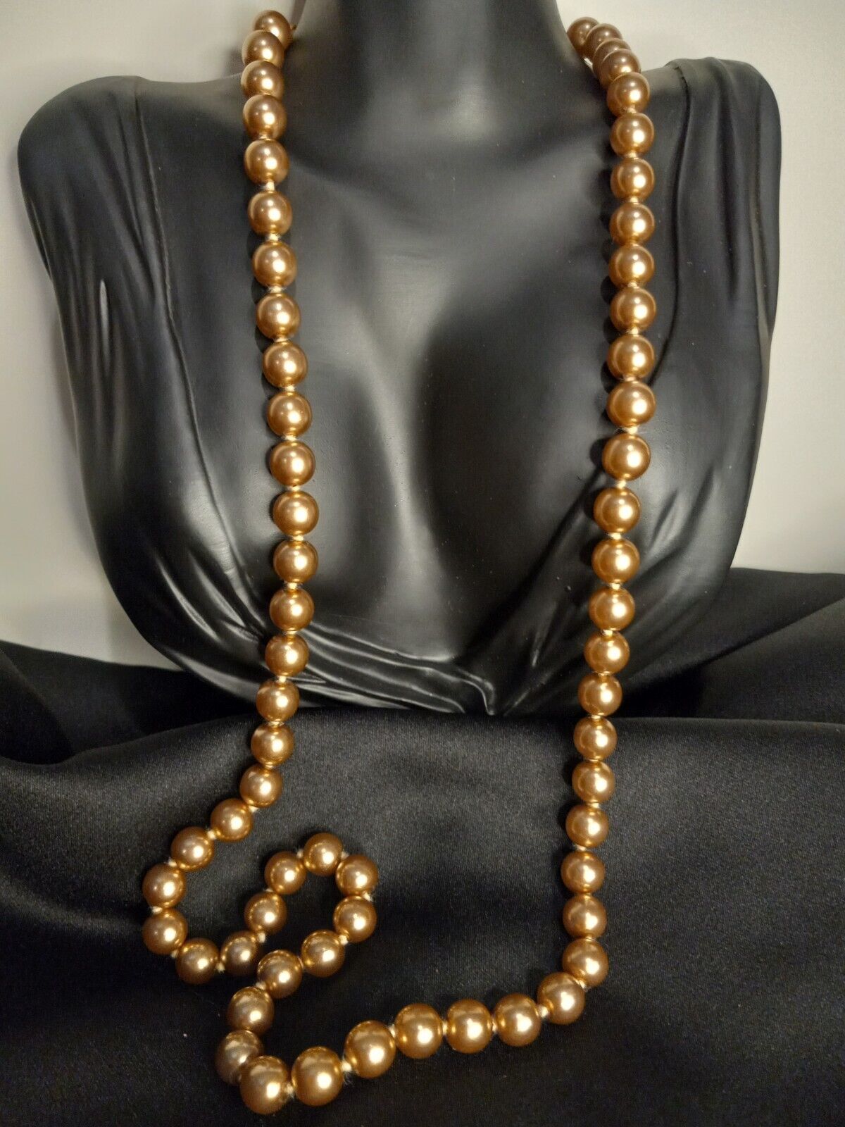 Vintage Joan Rivers Necklace Long Pearlescent Ros… - image 6