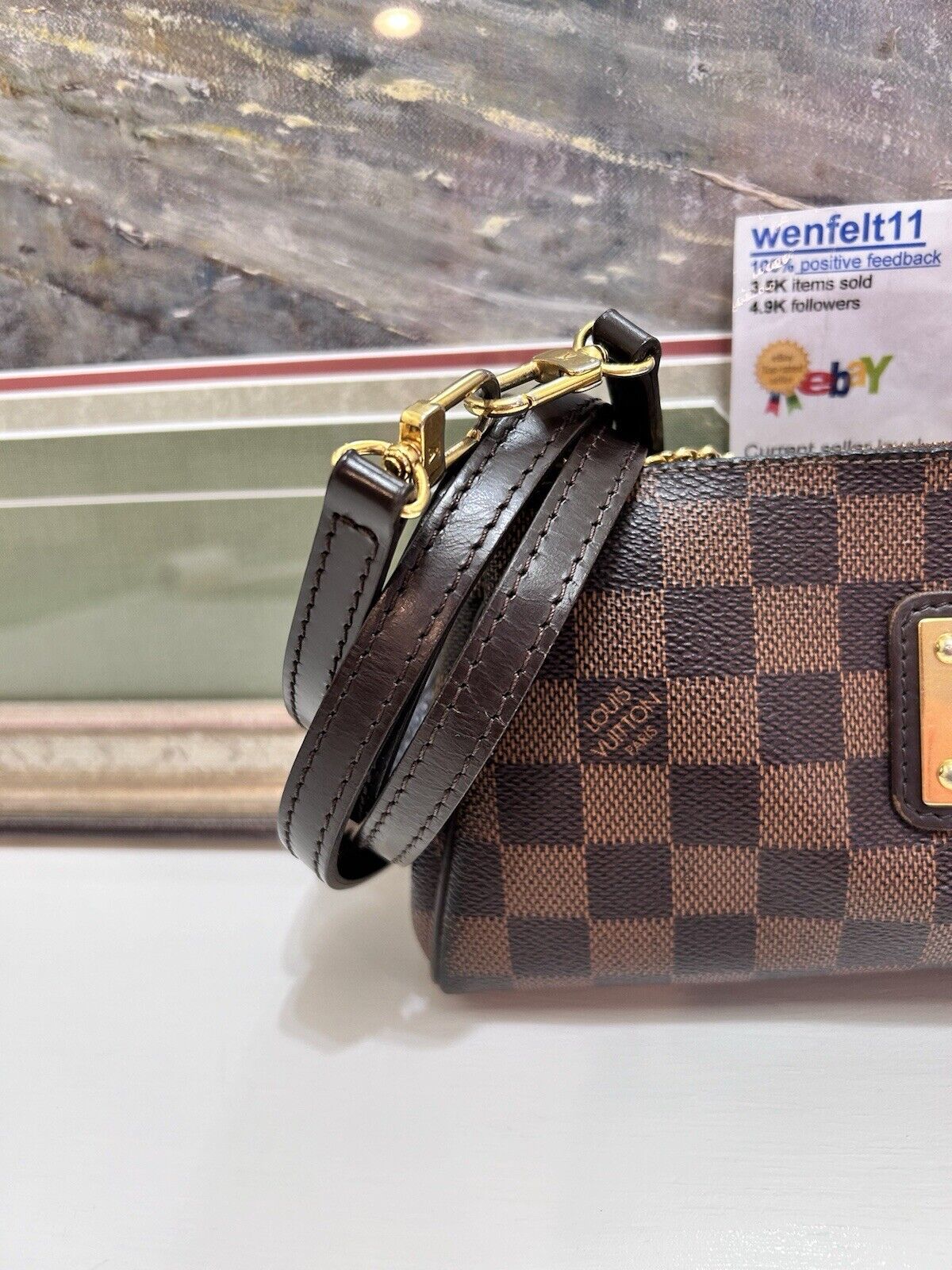 LOUIS VUITTON Eva Damier Ebene Crossbody Clutch H… - image 3