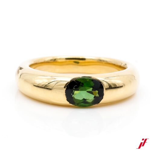 Ring 18K/750 Yellow Gold Green Tourmaline - Value 