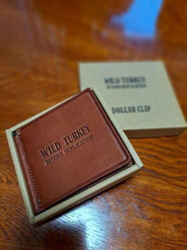 WILD TURKEY Money Clip Novelty Genuine Leather Bra