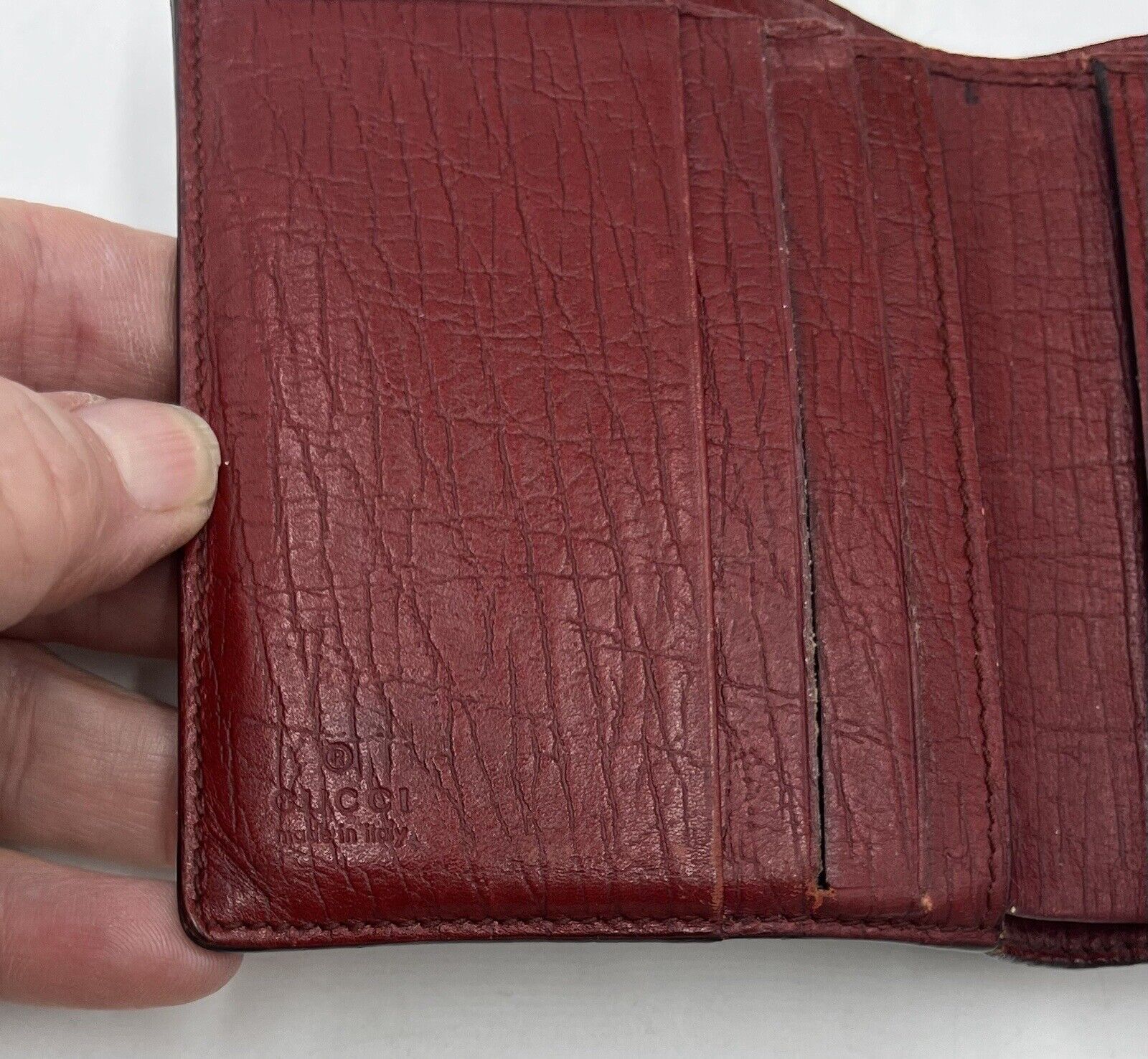 Gucci Brown Gg Monogram Bordeaux Bifold Coin Pock… - image 10