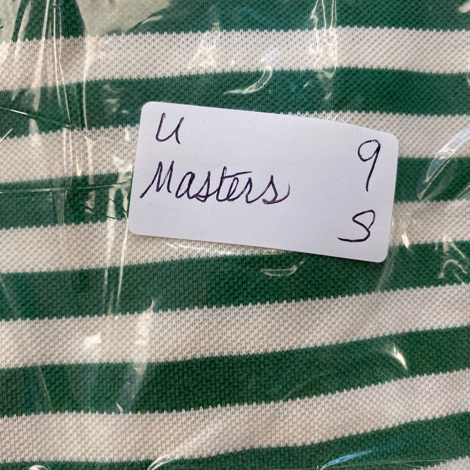 Masters Golf Polo Shirt Mens Small Striped Green … - image 13