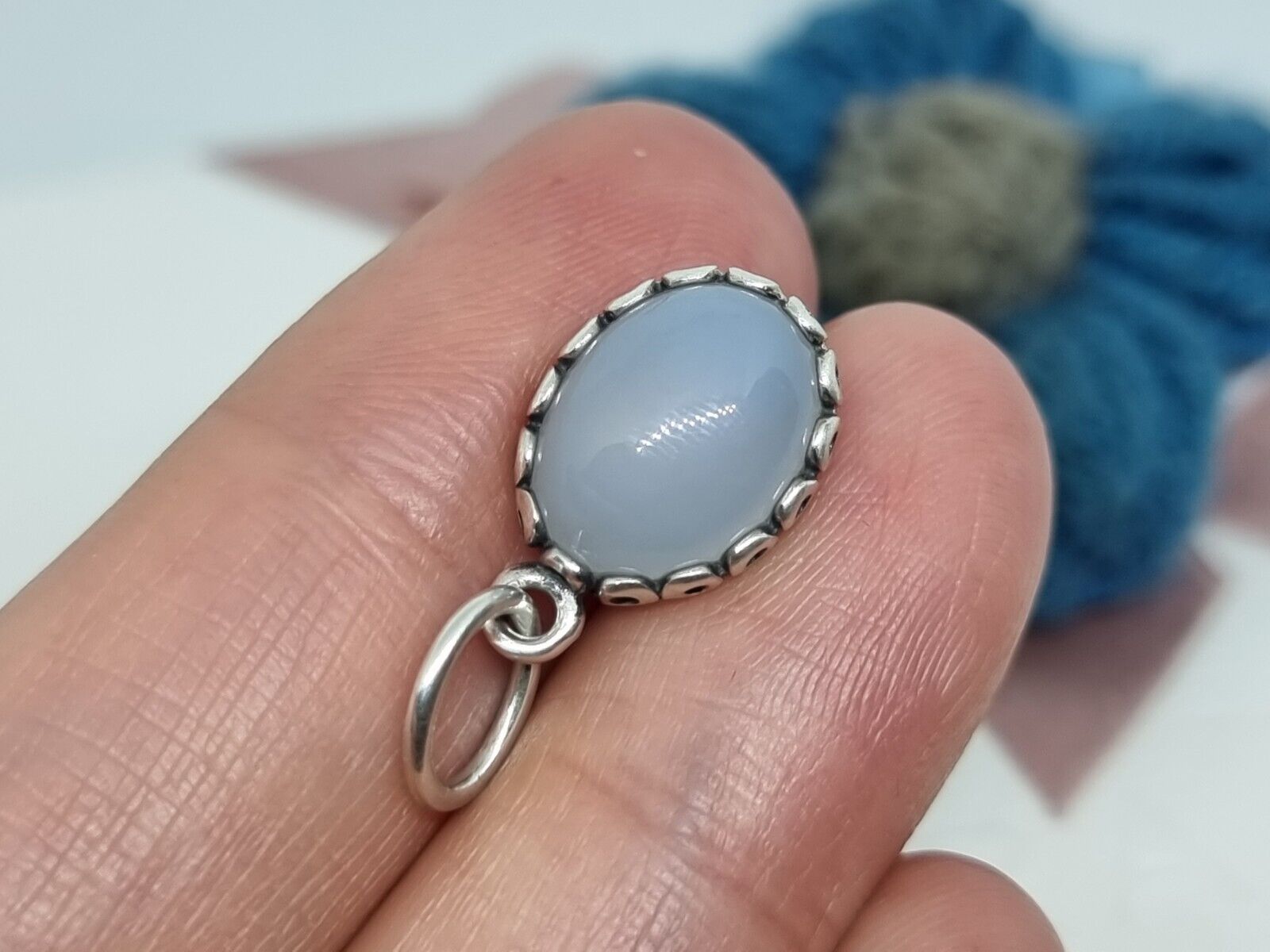 Genuine Pandora Chalcedony Forever my Friend Dang… - image 8