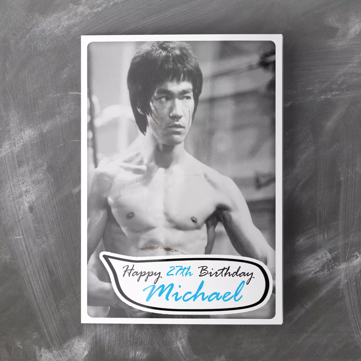 Bruce Lee Happy Birthday Card