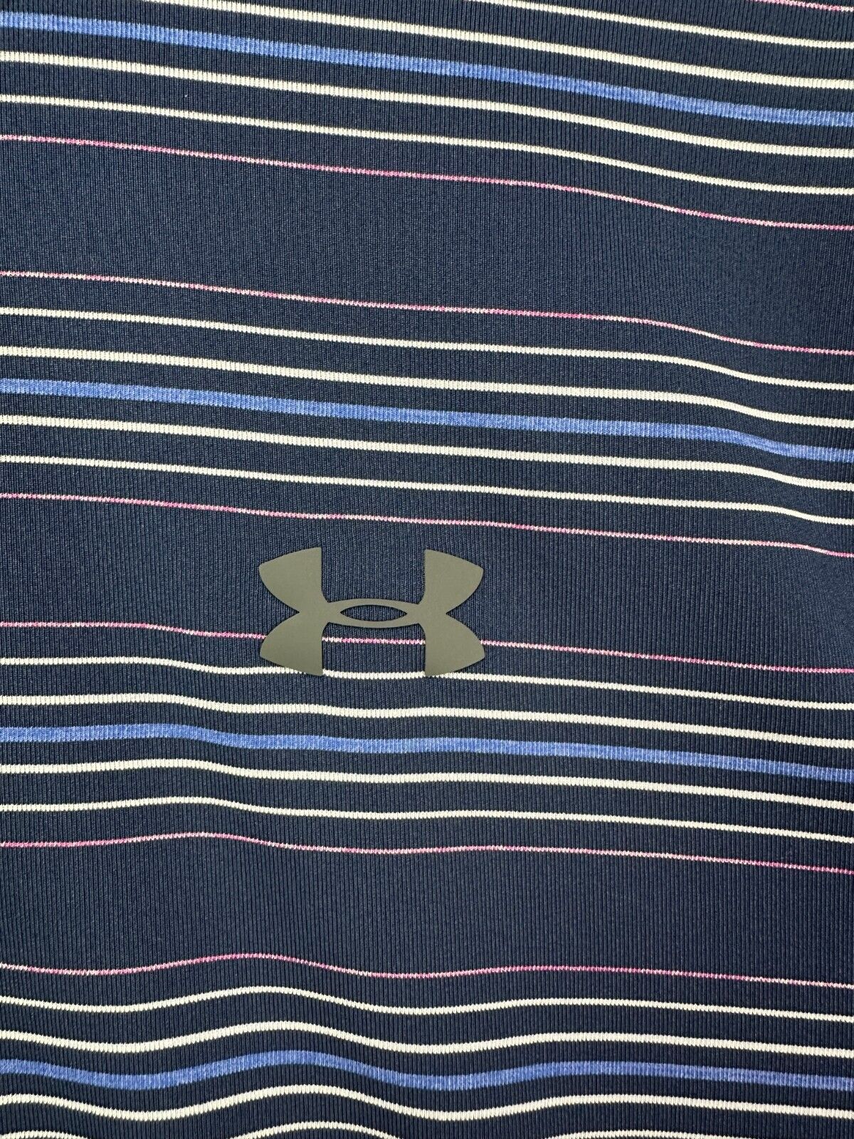 Under Armour Shirt Men Medium HeatGear Blue Strip… - image 7