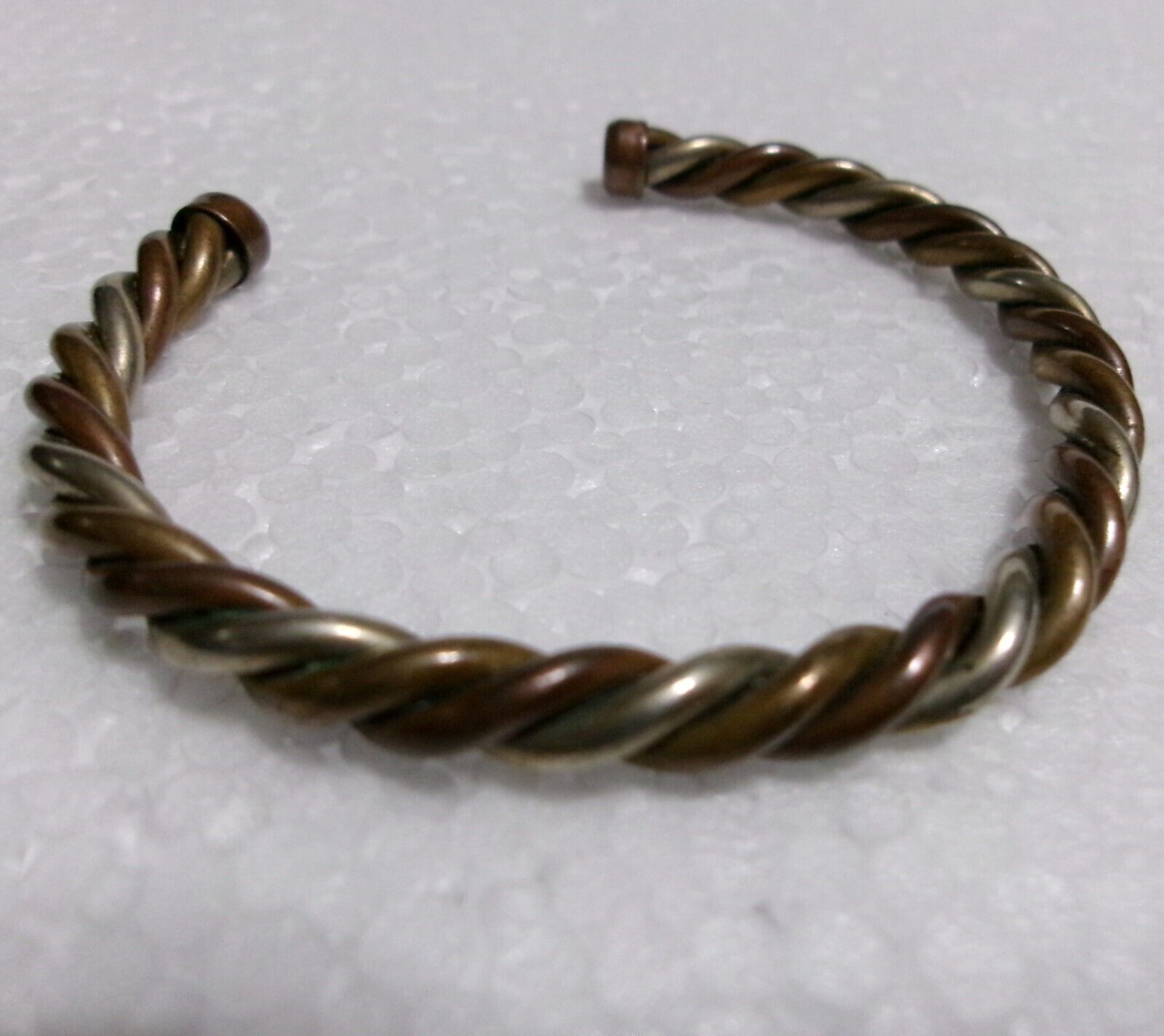 Vintage AVON Cuff Bracelet 1970's Twisted Metals … - image 1