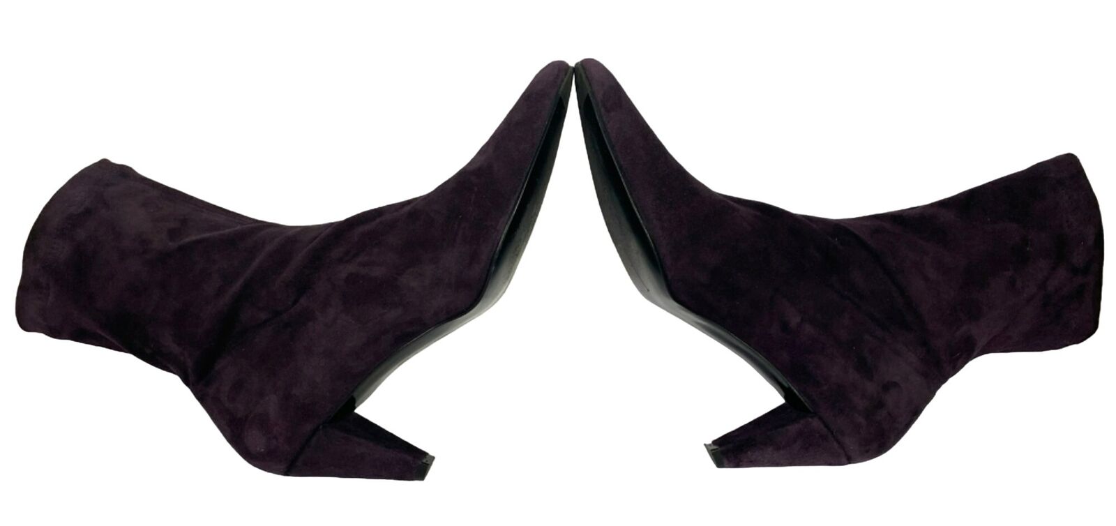 Robert Clergerie Paris Purple Plum Suede Ankle Bo… - image 3