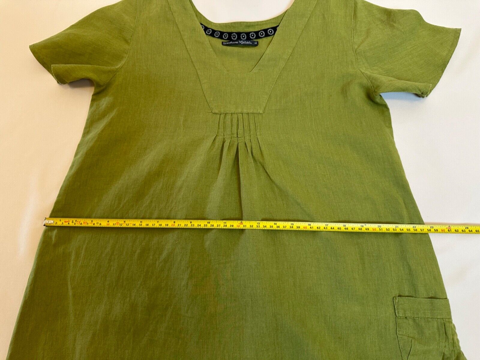 Gudrun Sjoden Size M Green Cotton Linen Lagenlook… - image 22