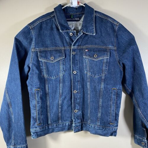 Vintage Tommy Hilfiger Denim Trucker Jacket Men X… - image 1