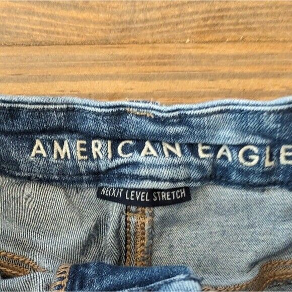 AMERICAN EAGLE Shorts Womens 4 Blue Curvy Hi-Rise… - image 7