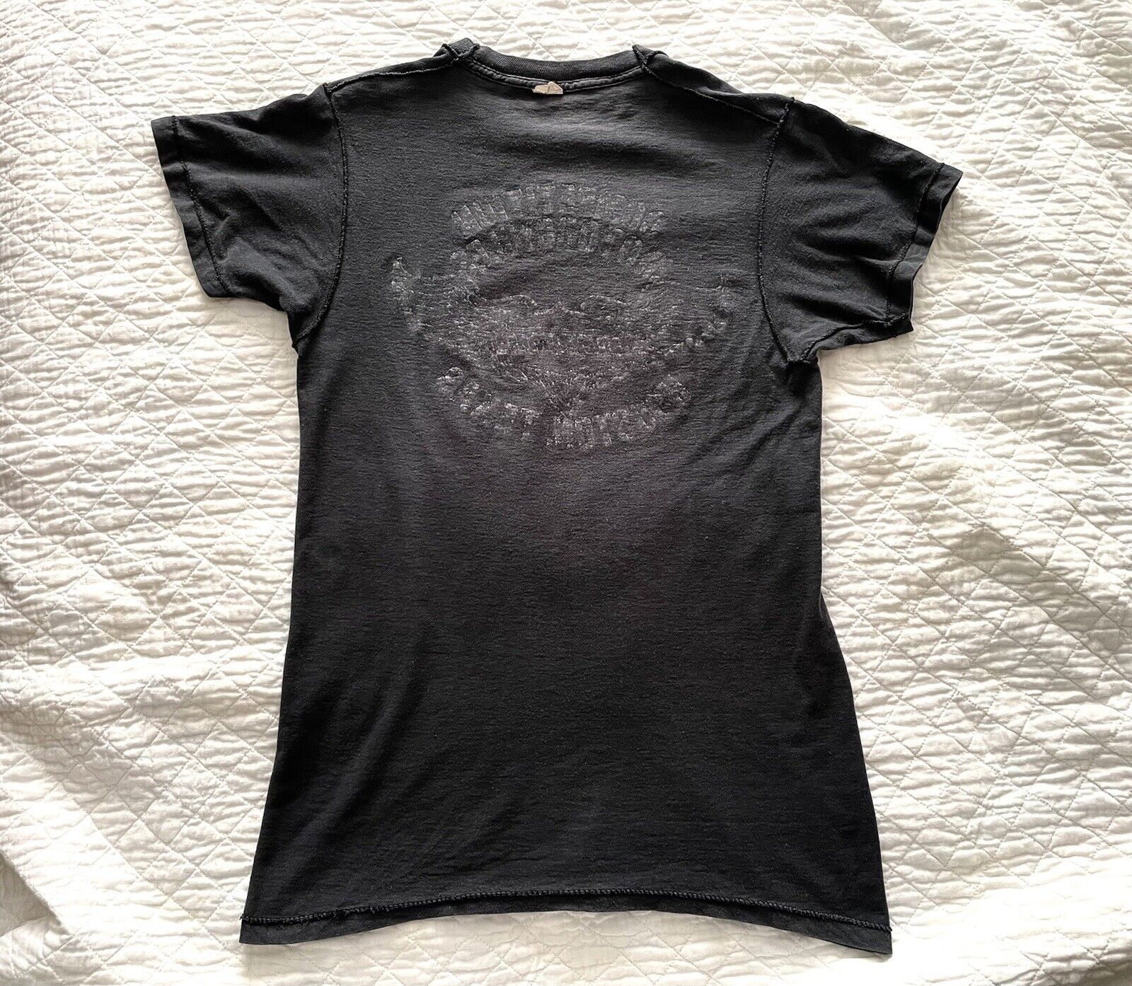 Vintage Black Harley Davidson Panhead Cotton T Sh… - image 4