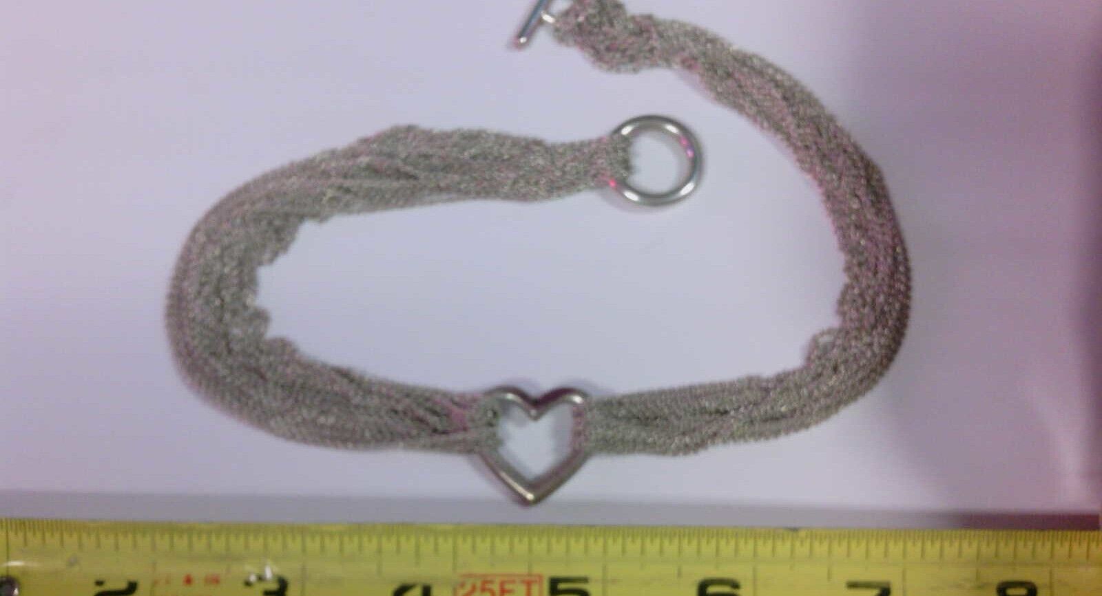 Tiffany and Co Mesh Heart SS 925 15.5" Choker/7" … - image 3