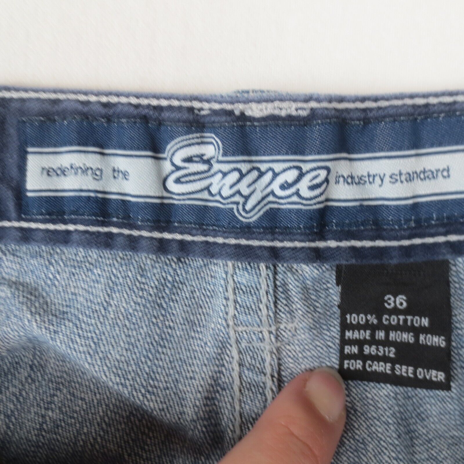 Vintage Enyce Jean Shorts Mens 36 Blue Loose Bagg… - image 9