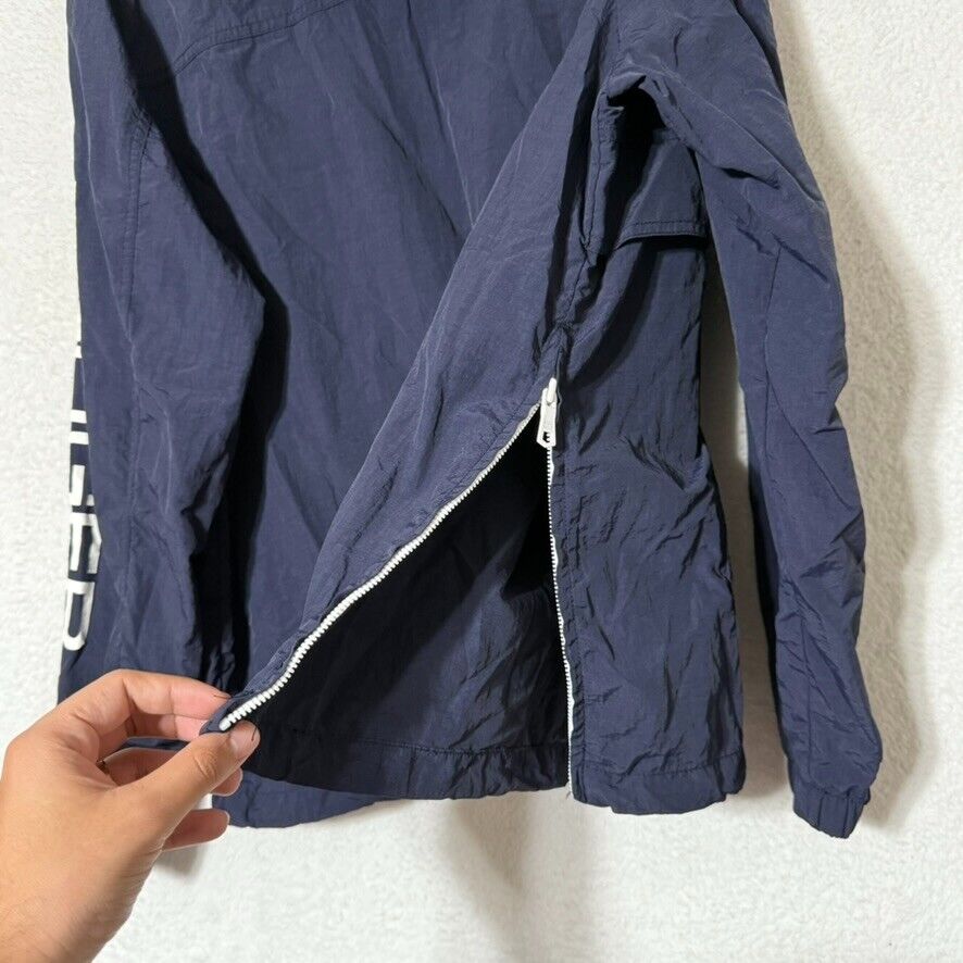 Tommy Hilfiger Jacket Large Navy Blue Nylon Pullo… - image 13