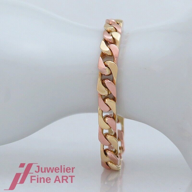 Bracelet - Solid - Flat Tank Pattern - 14K/585 Ye… - image 1