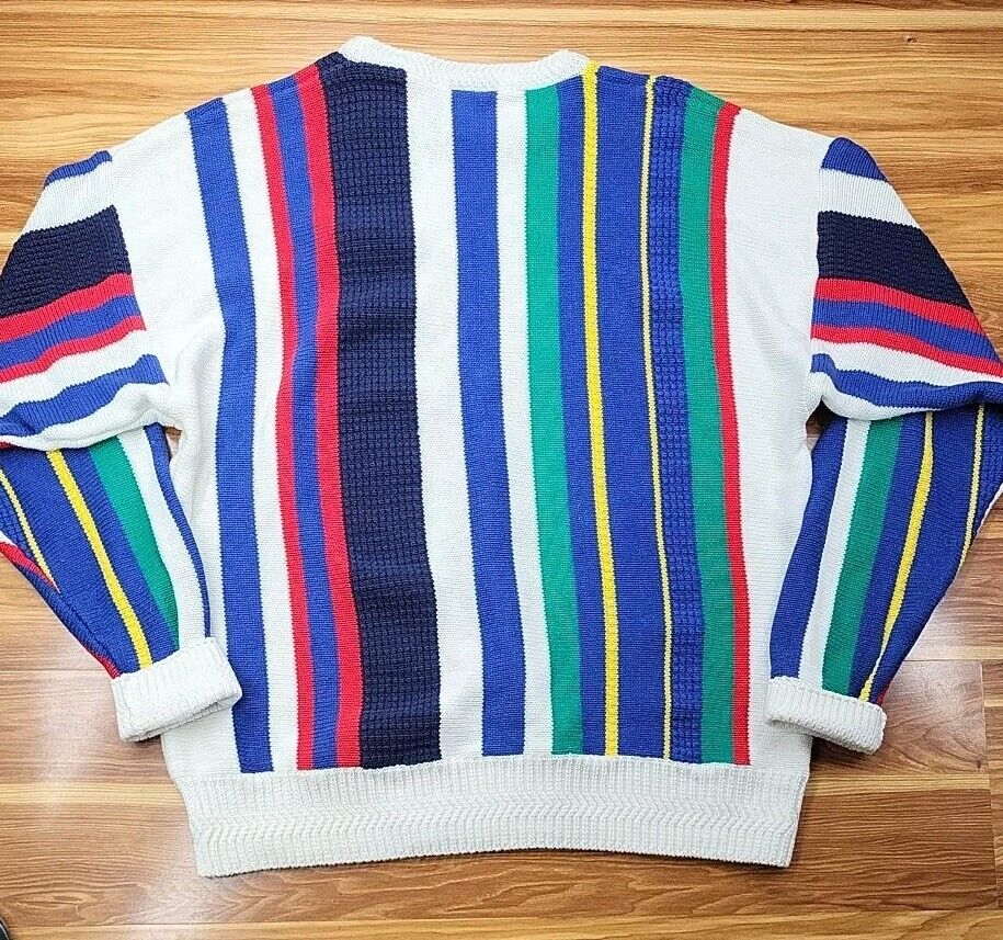 Vintage Preswick & Moore Knit Sweater Striped Men… - image 7