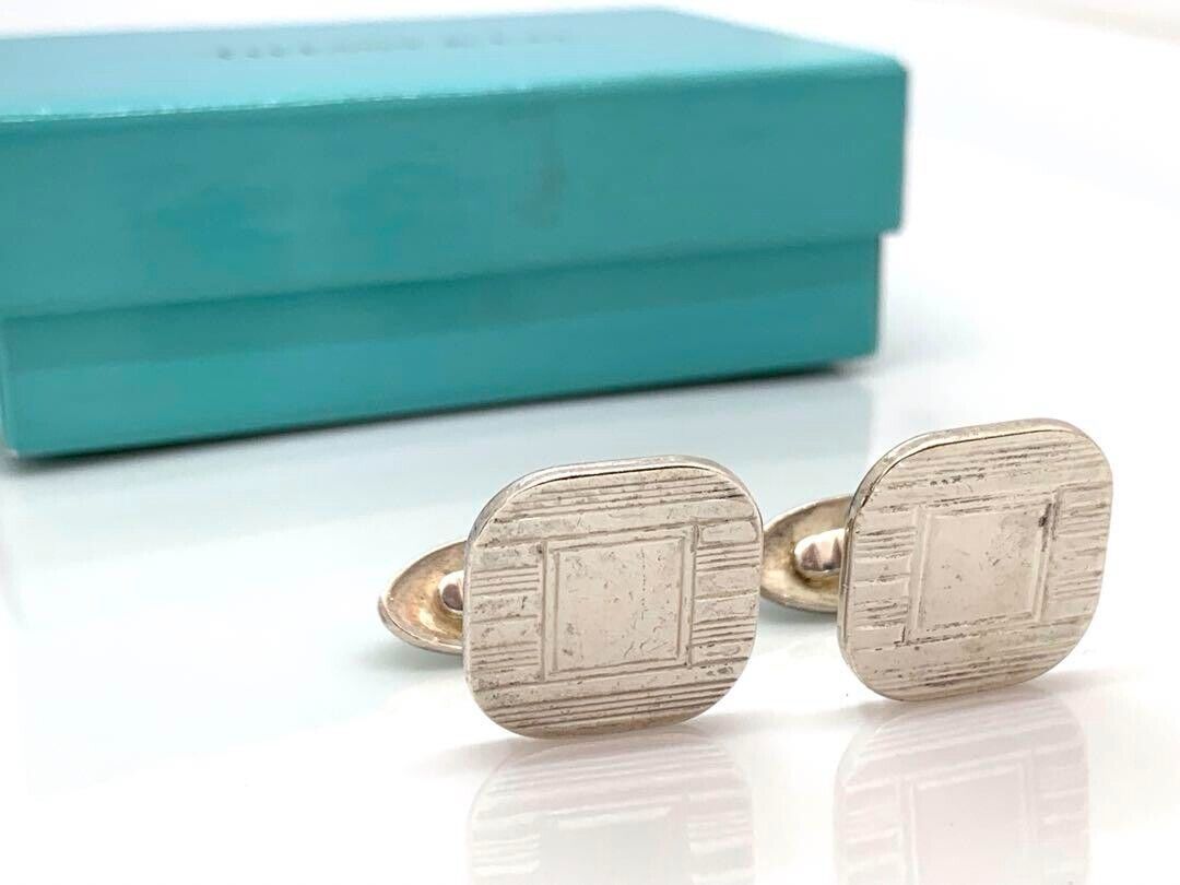 Authentic Tiffany & Co. Cufflinks Silver Pre-owne… - image 3