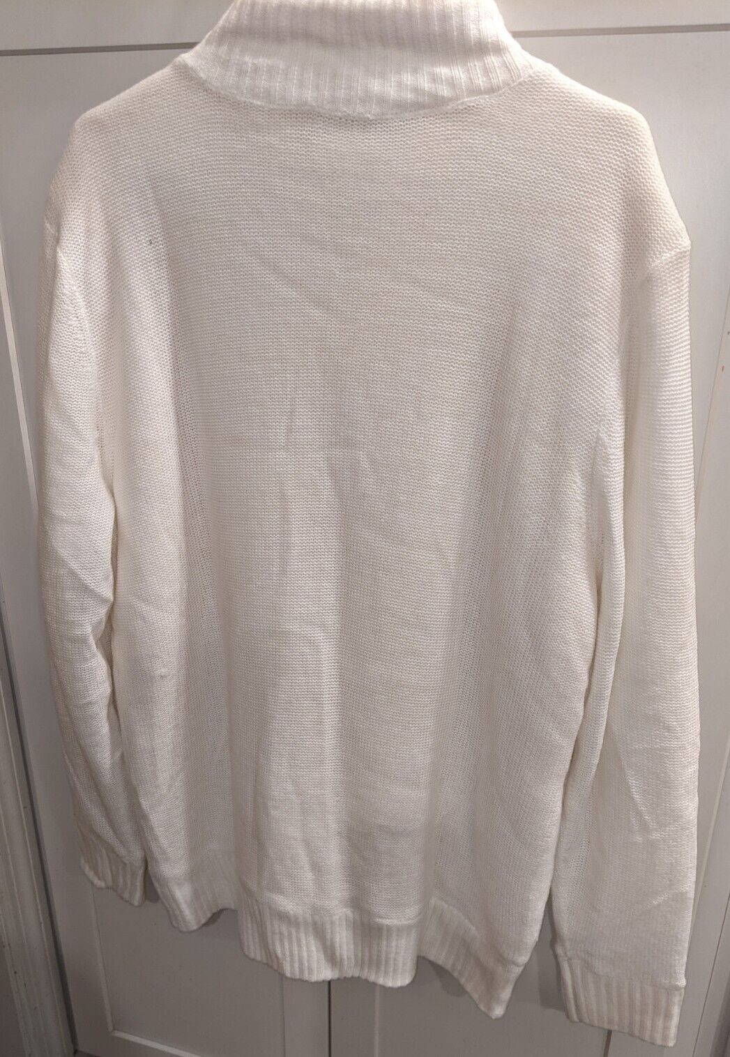 Vintage Haband Mens Sz Med White Zip Front Sherpa… - image 3