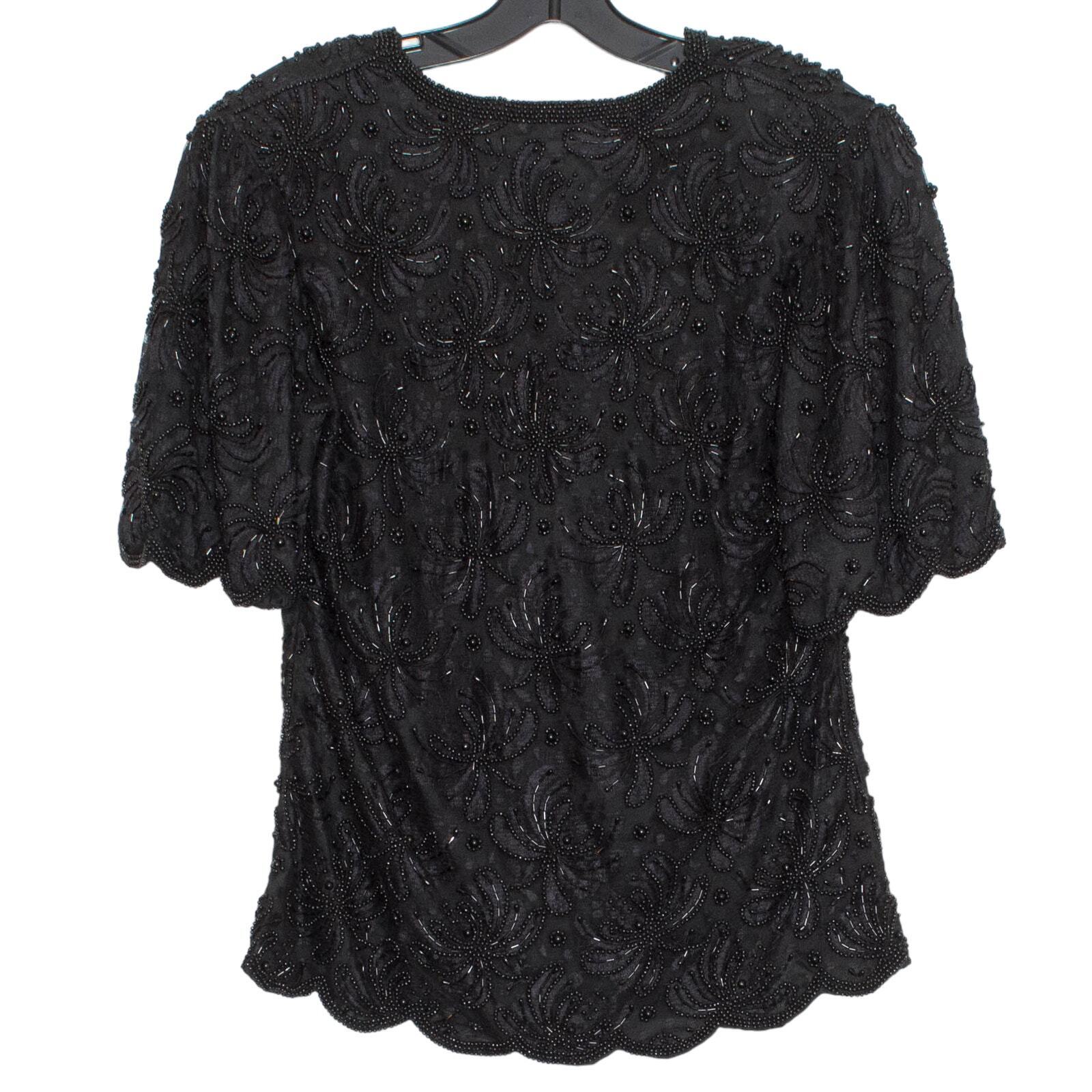 Laurence Kazar Womens Top Vintage Beaded Witchy W… - image 2