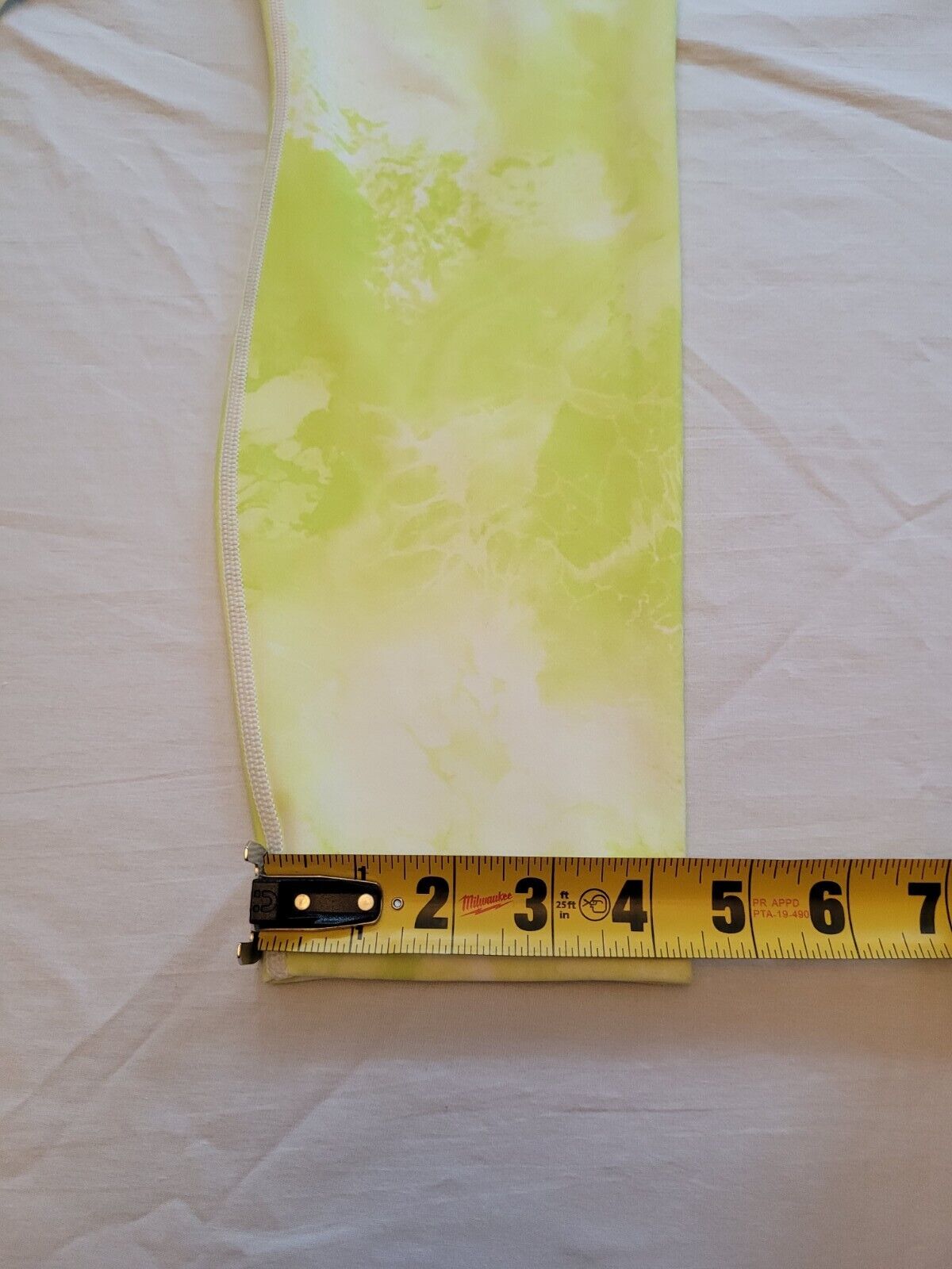 Athleta Leggings White With Green/Yellow Neon Pri… - image 5