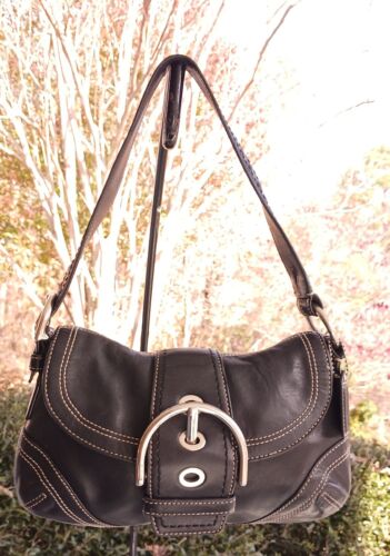 Coach  10316 Vintage SMALL Soho Black Leather Shou