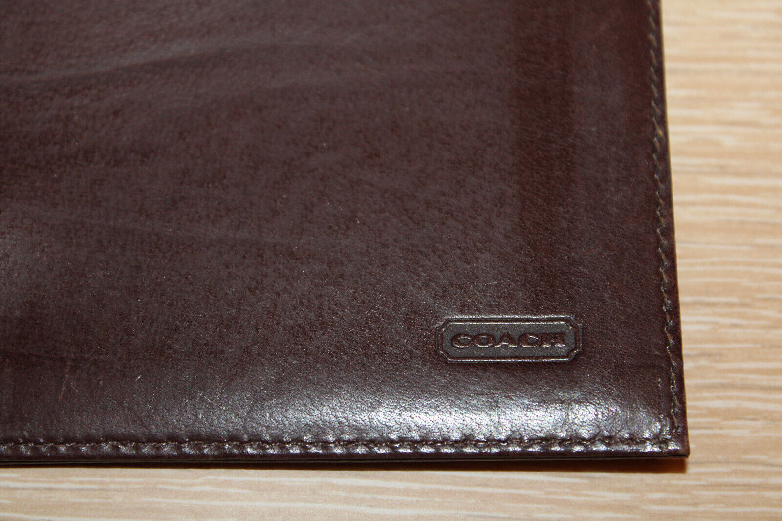 COACH Water Buffalo Brown Leather Envelope Snap W… - image 10