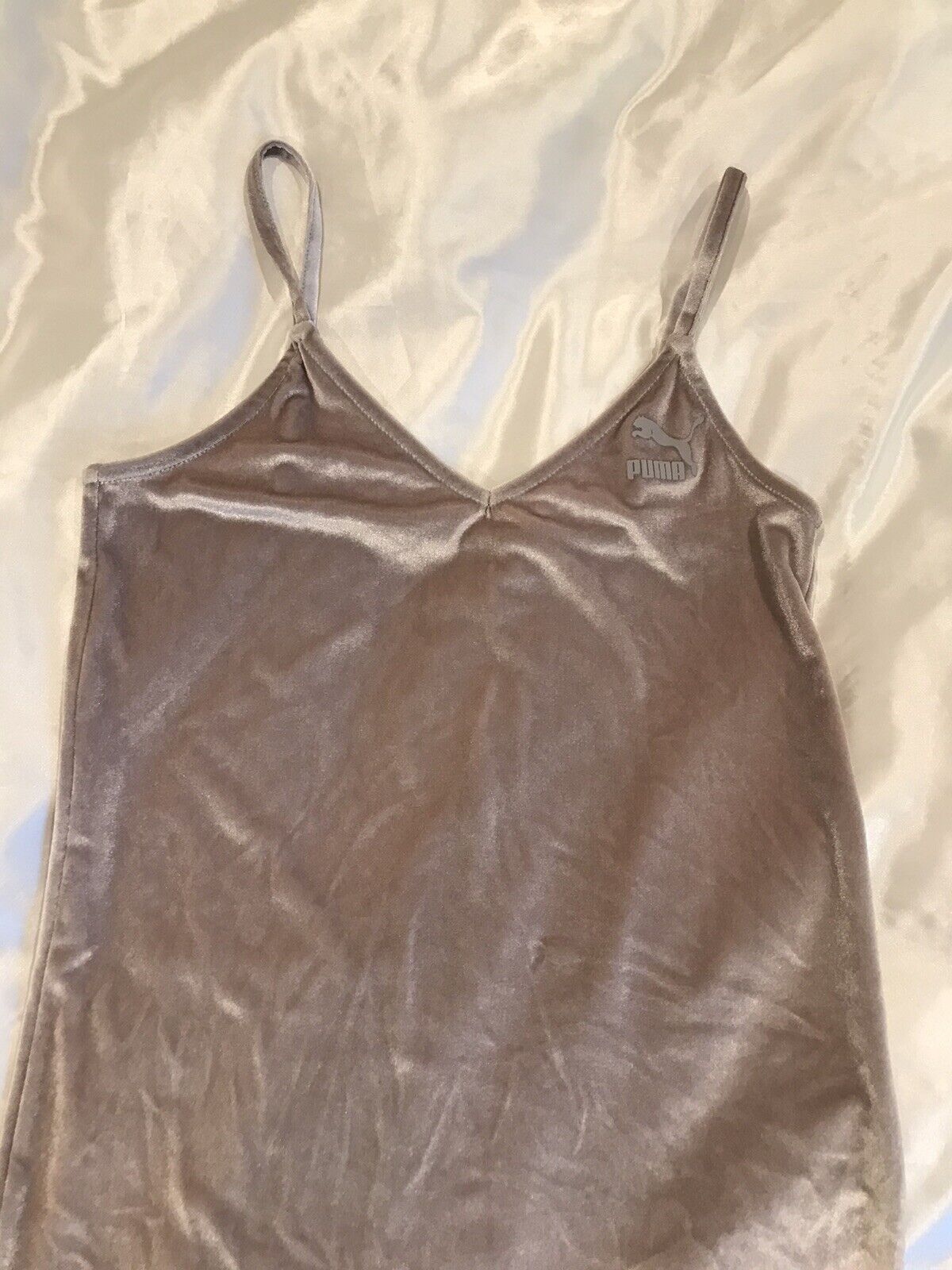 Puma Velvet Cami Tank Mini Taupe Beige Dress - image 3