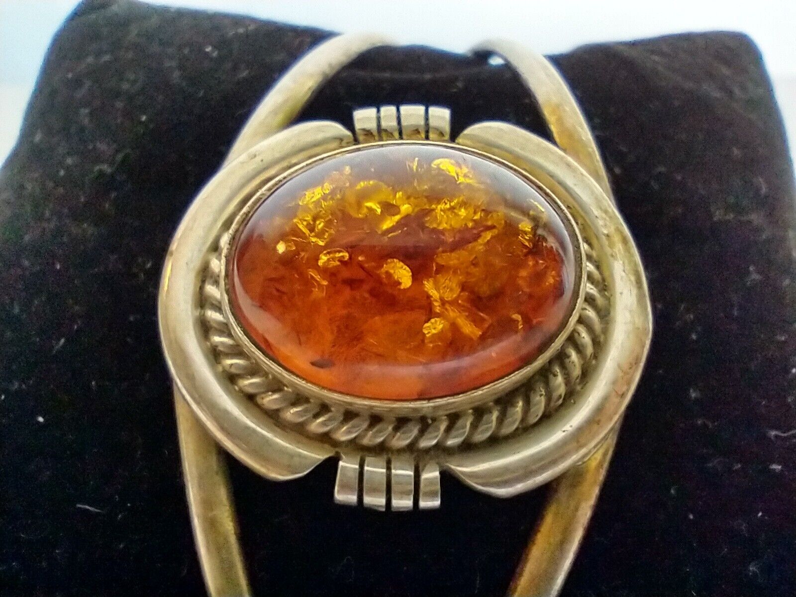 Vintage Amber Cuff Bracelet - image 4