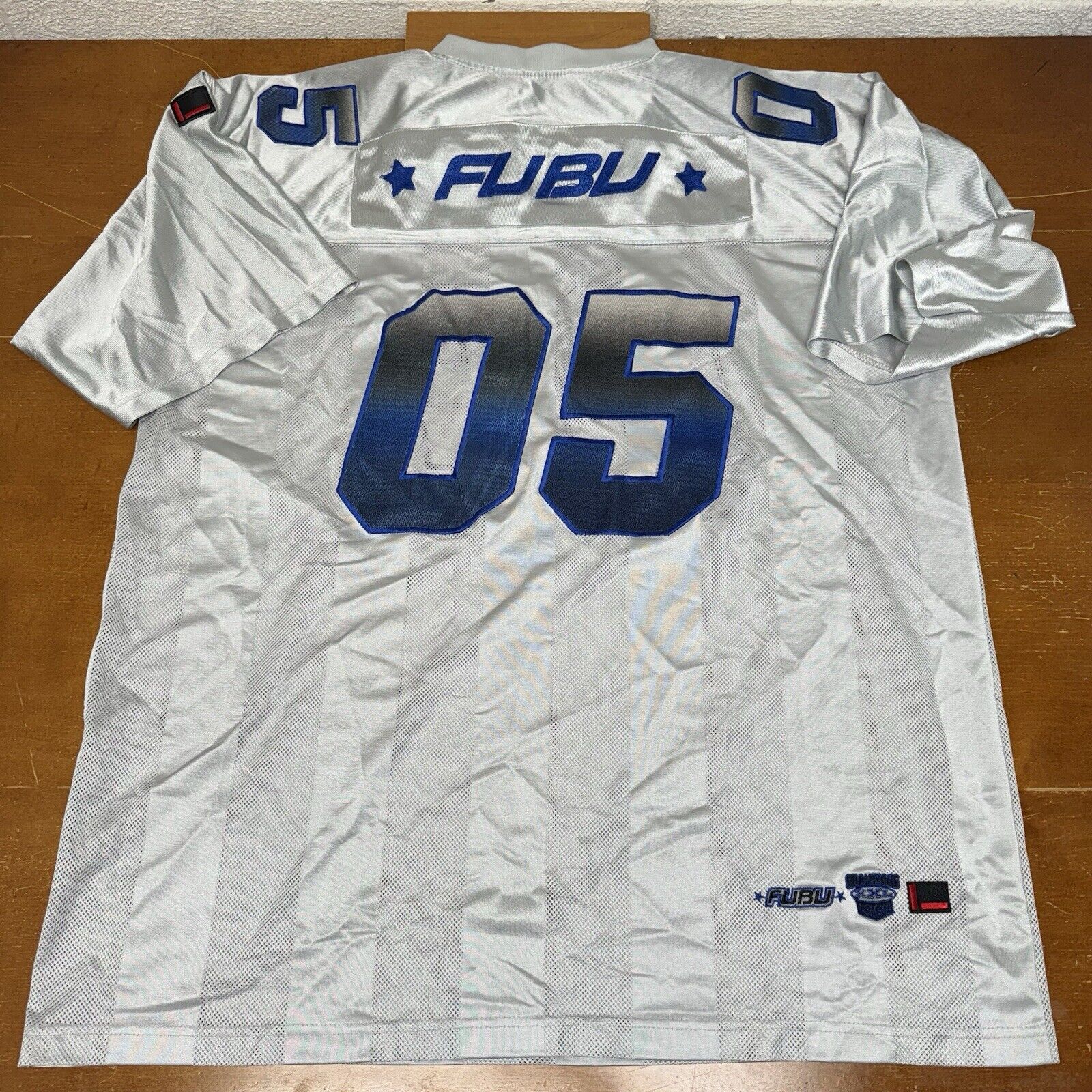 Vintage FUBU Jersey Mens 2XL Silver Sport 05 Foot… - image 11