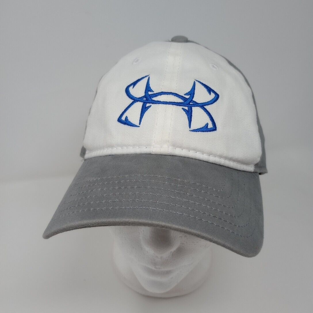 Under Armour Fishing Hook Logo Gray White OSFA Ad… - image 2