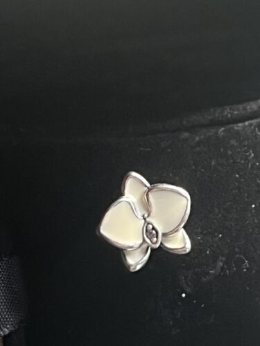 Pandora Genuine White Enamel Orchid Charm 792074