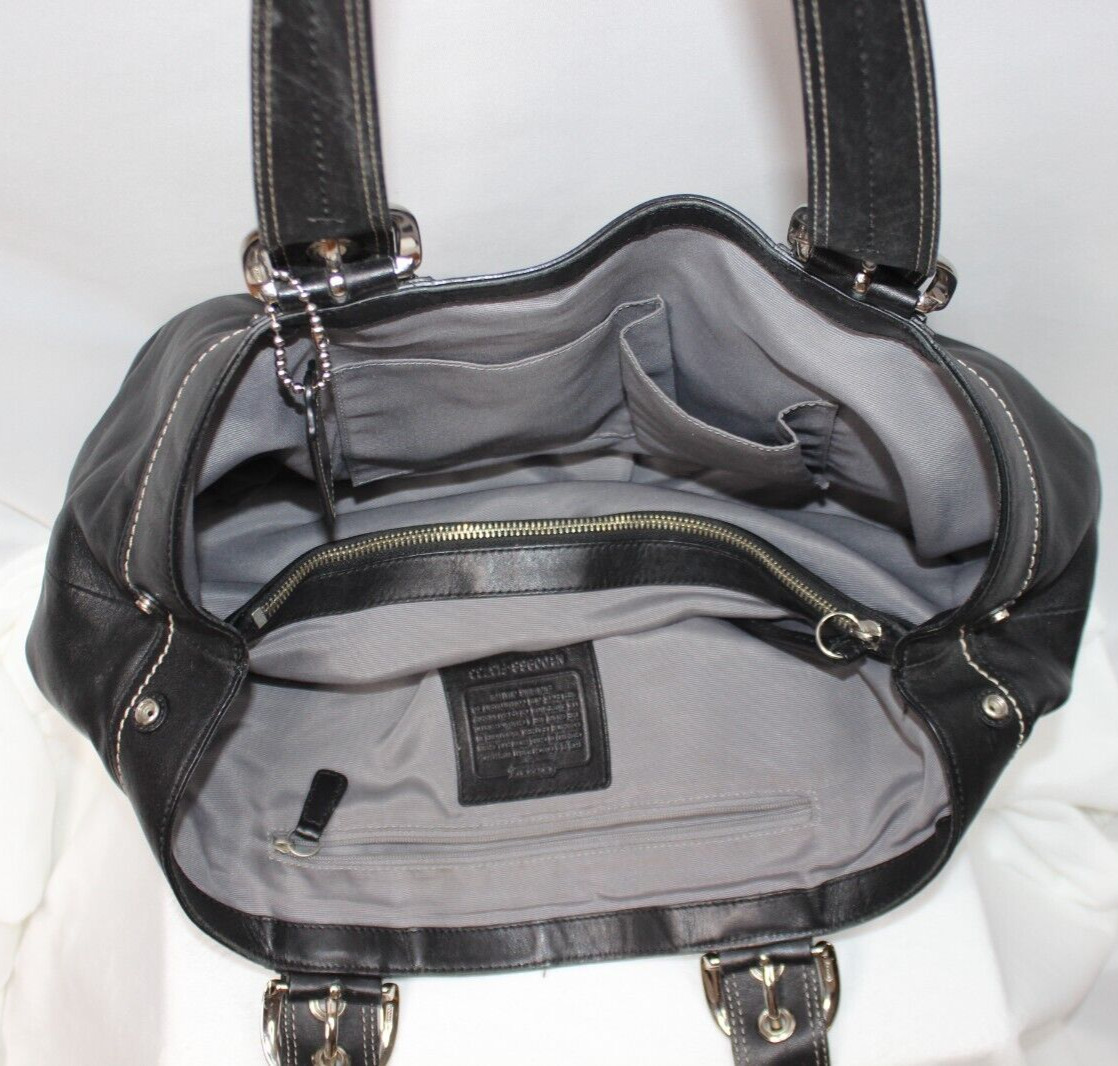 Coach Black Pleated Leather Soho Large Shoulder H… - image 4