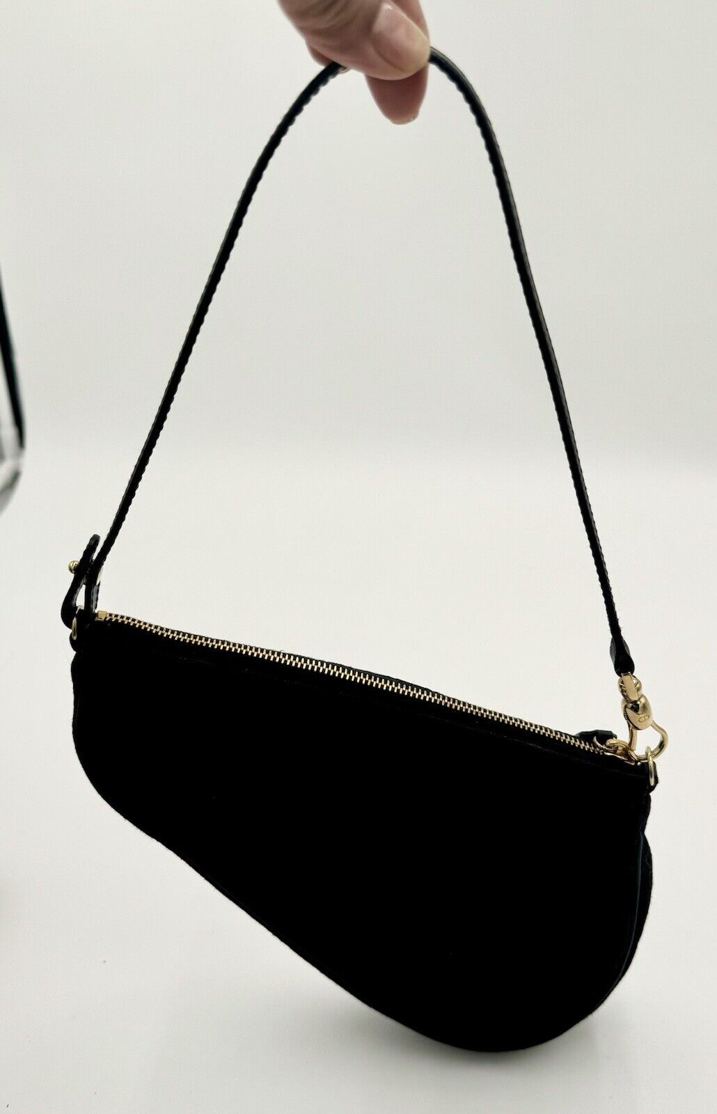 DIOR BLACK CANVAS SADDLE BAG - image 4