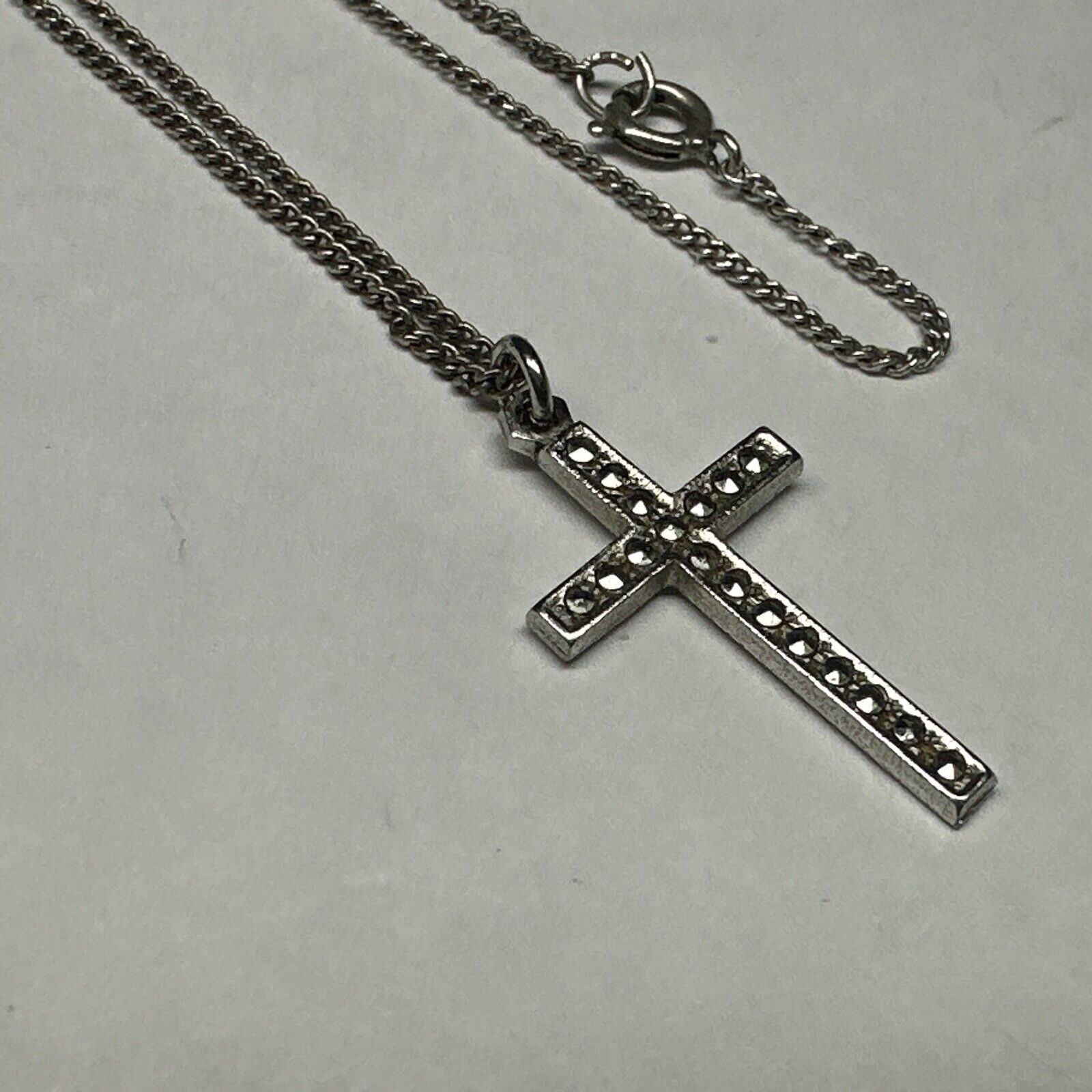 vintage 925 sterling silver cross pendant - image 3