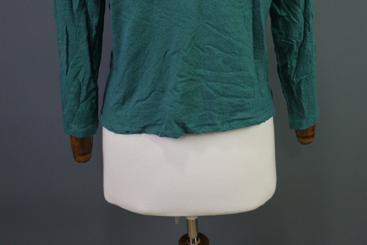 Gudrun Sjoden Green Wool Knit Top Shirt Size M - image 12