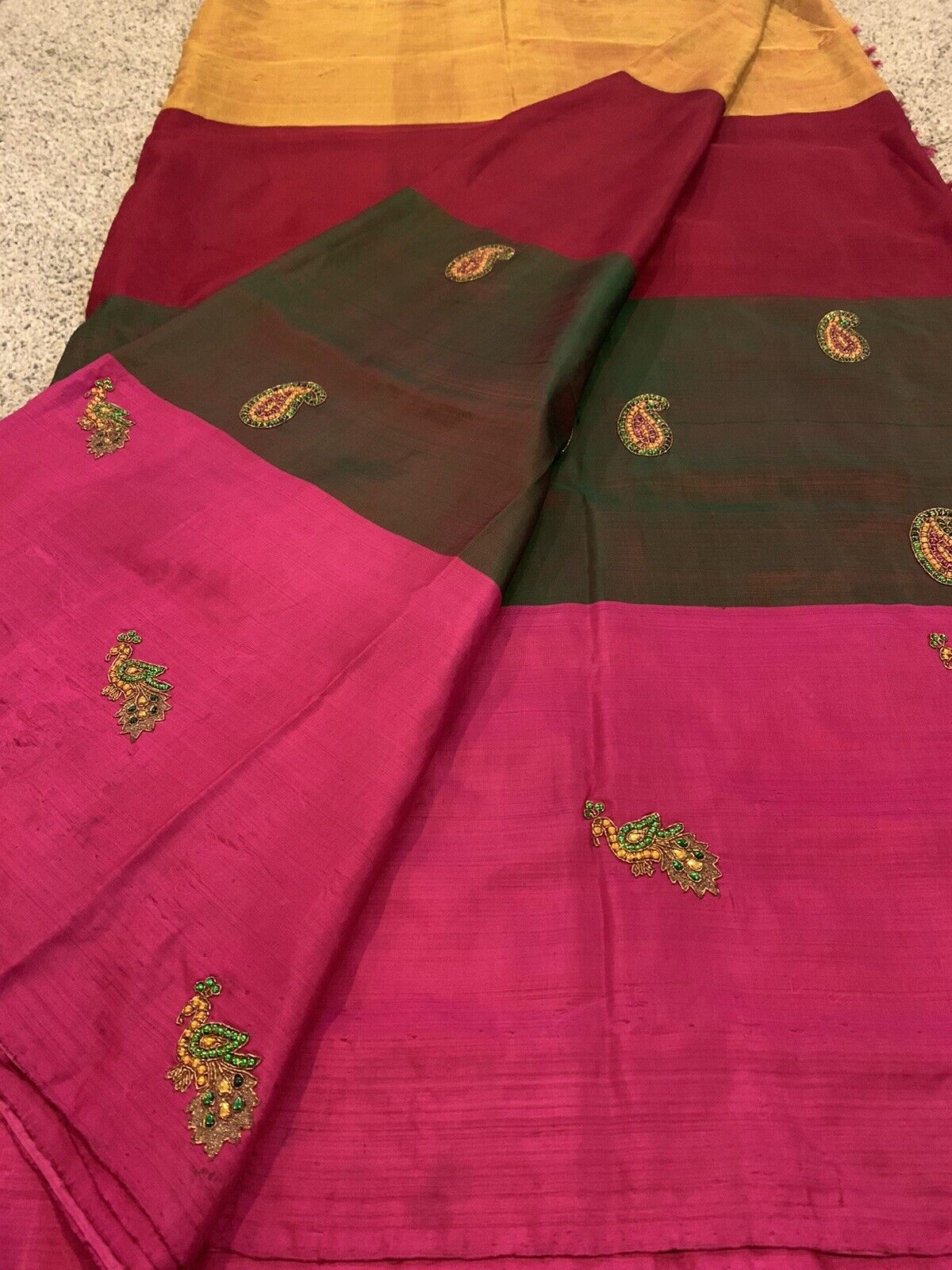 beautiful multi color pure kanchi silk saree with… - image 7