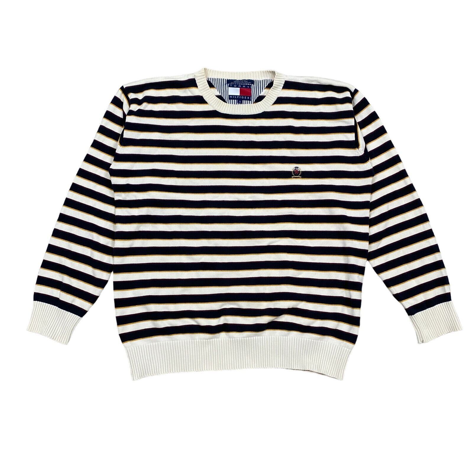 Tommy Hilfiger Striped Knit Crewneck Sweater Men'… - image 1