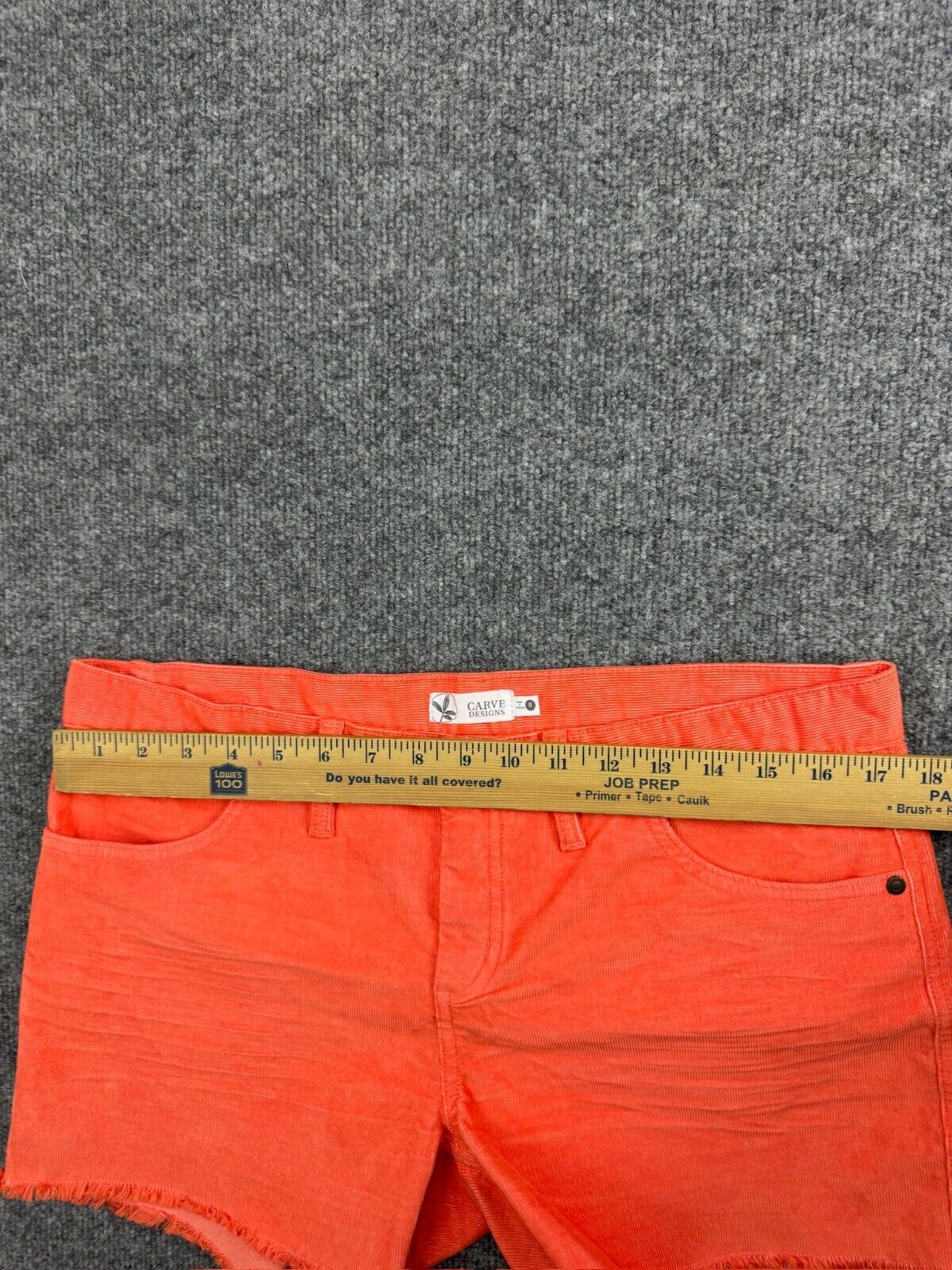 Carve Designs Corduroy Shorts Women's 8 Orange Cu… - image 3